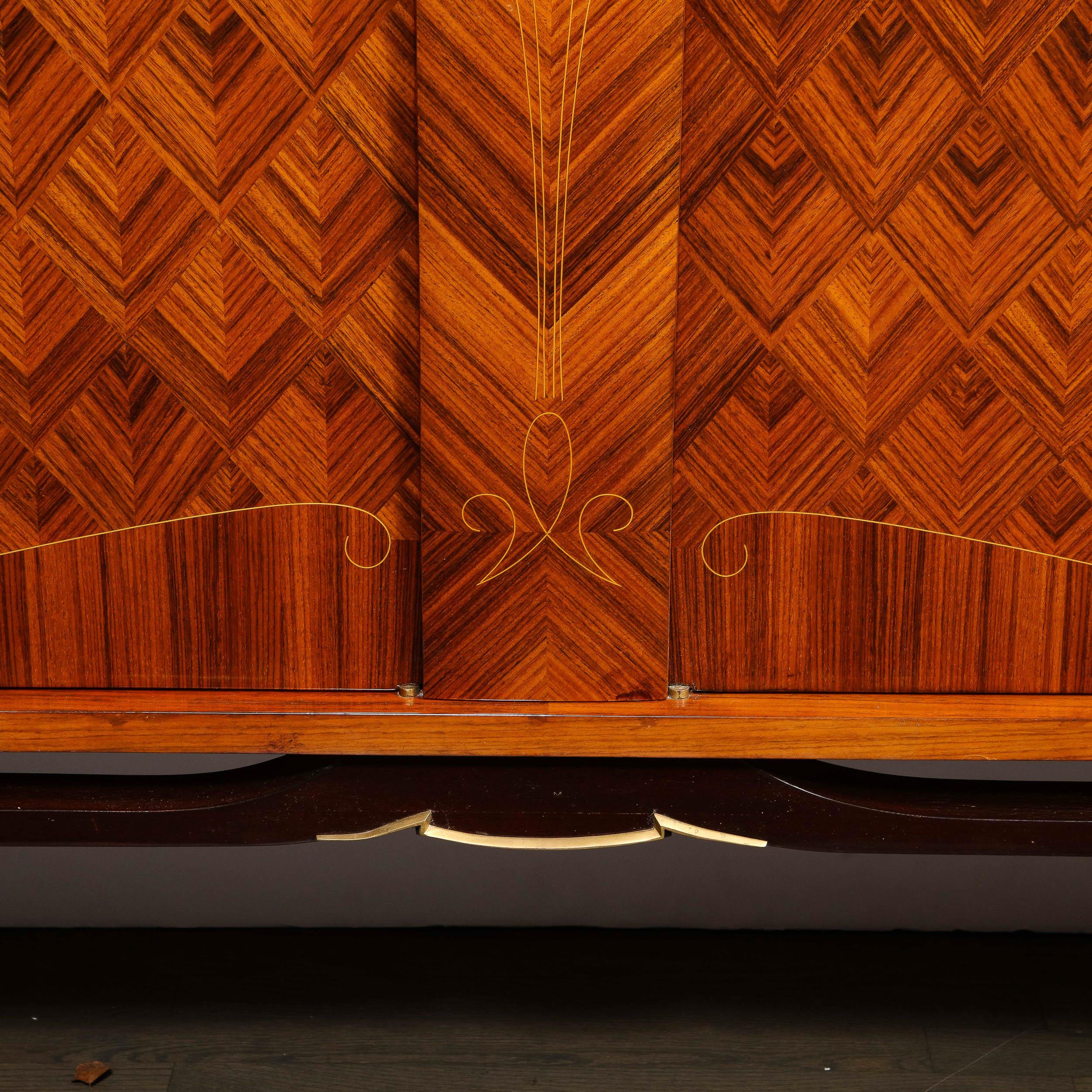 Mid-Century Sideboard in Book-Matched Walnut & Rosewood with Tulip Wood Inlays 5
