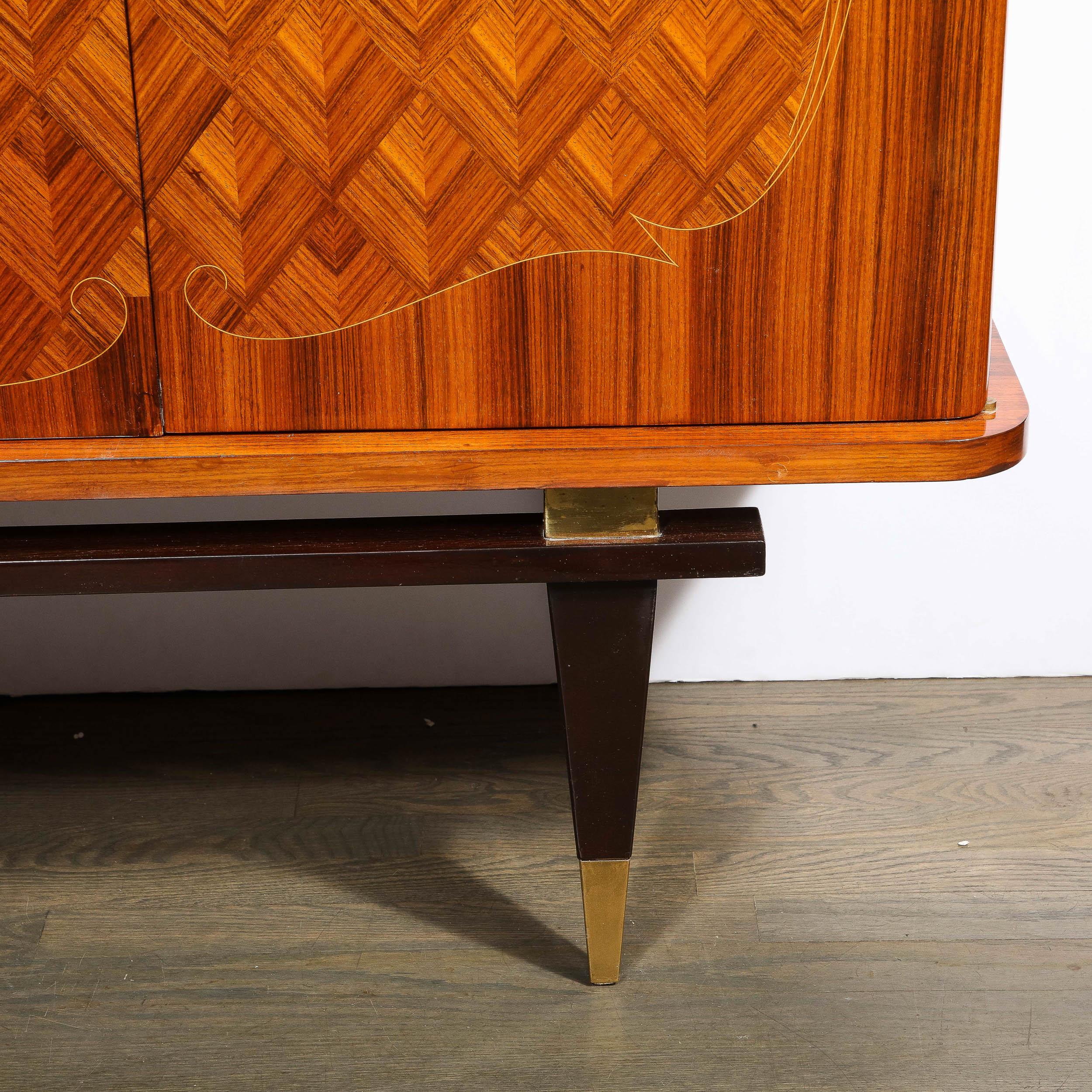 Mid-Century Sideboard in Book-Matched Walnut & Rosewood with Tulip Wood Inlays 6