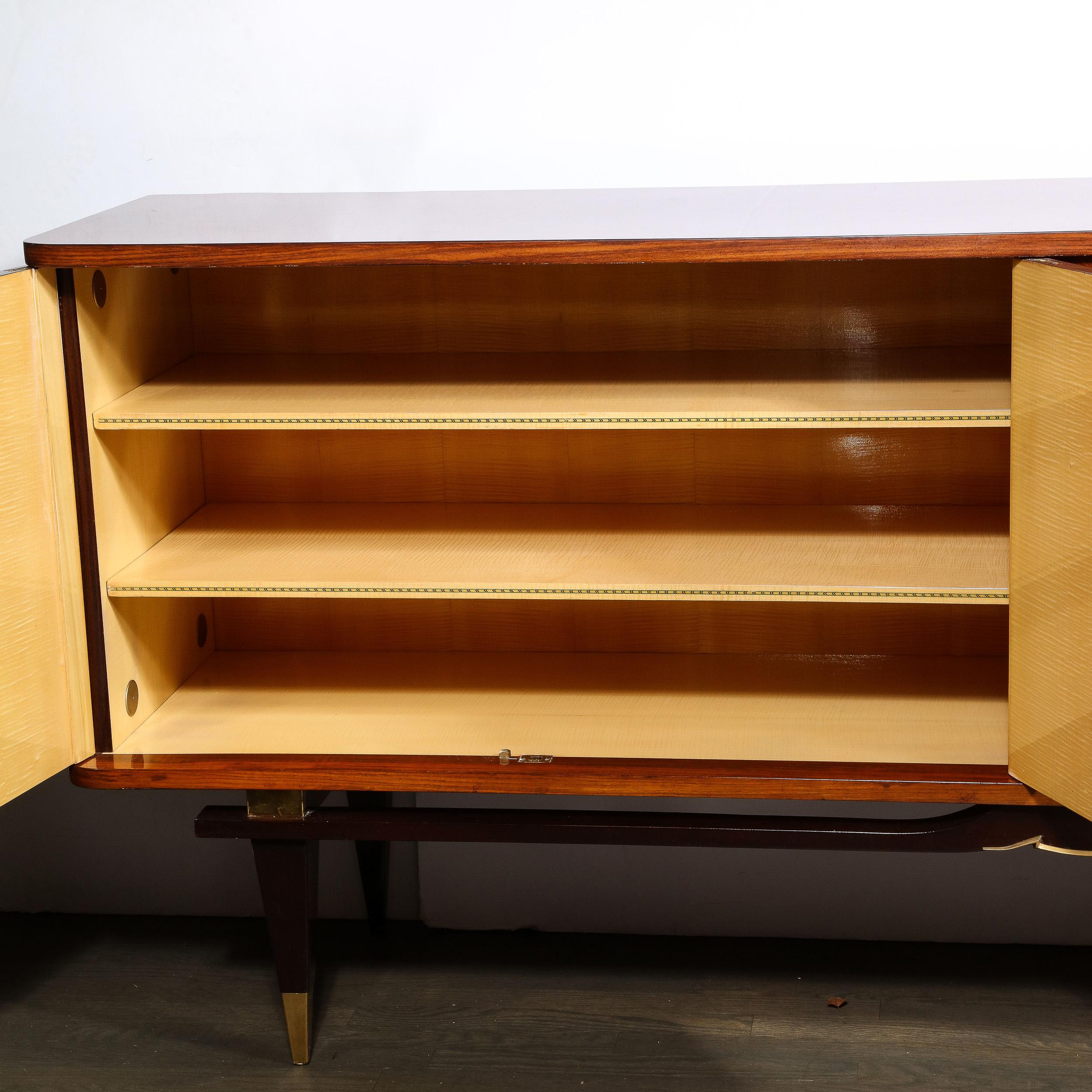Mid-Century Sideboard in Book-Matched Walnut & Rosewood with Tulip Wood Inlays 2