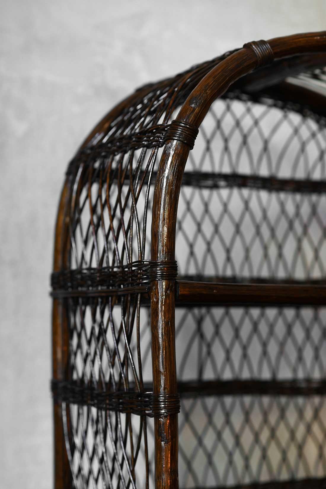 Credenza di metà secolo in giunco scuro. in vendita 6