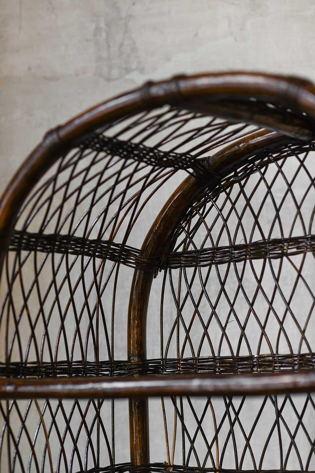 Credenza di metà secolo in giunco scuro. in vendita 7