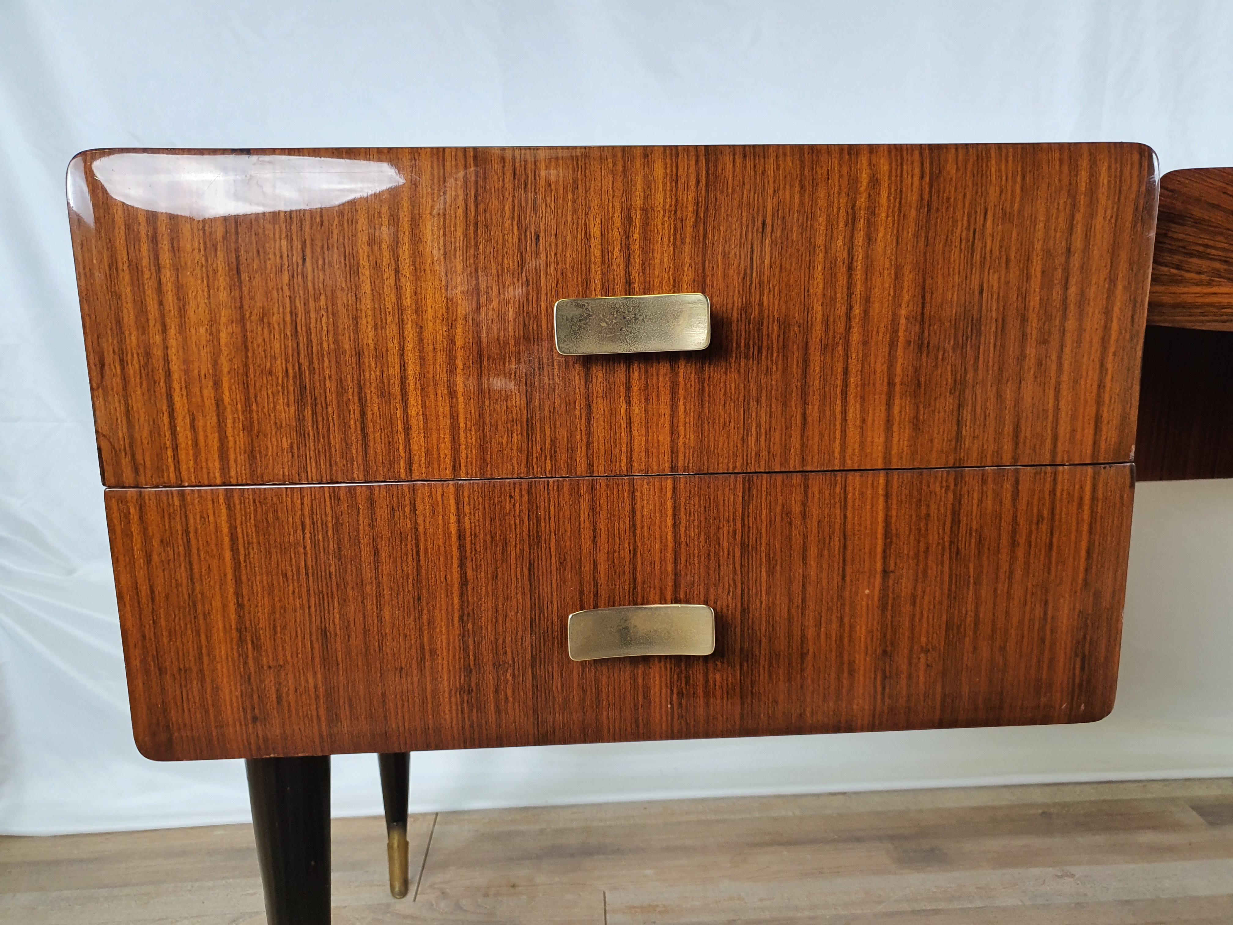Midcentury Sideboard in Mahogany and Brass 5
