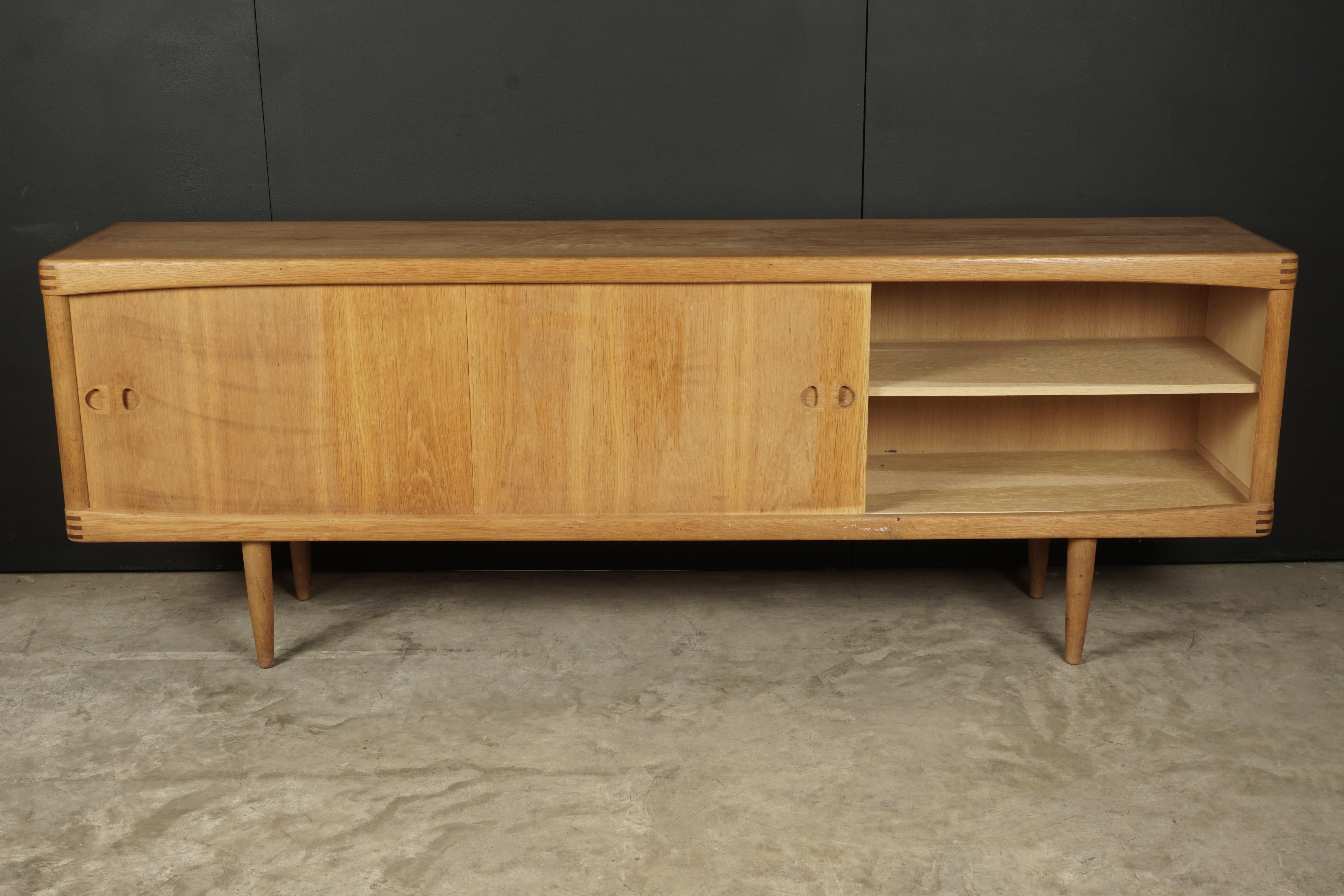 European Midcentury Sideboard in Oak, Designed by H. W. Klein, Denmark, 1960s