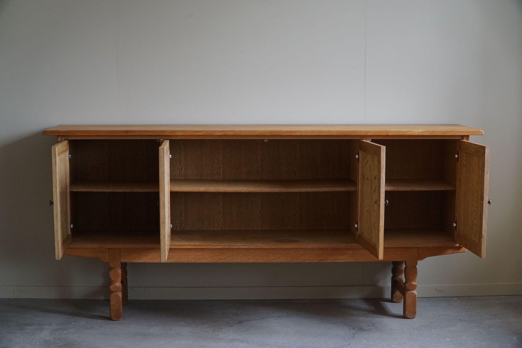 Mid Century Sideboard in Oak, Made by a Danish Cabinetmaker in the 1960s For Sale 5