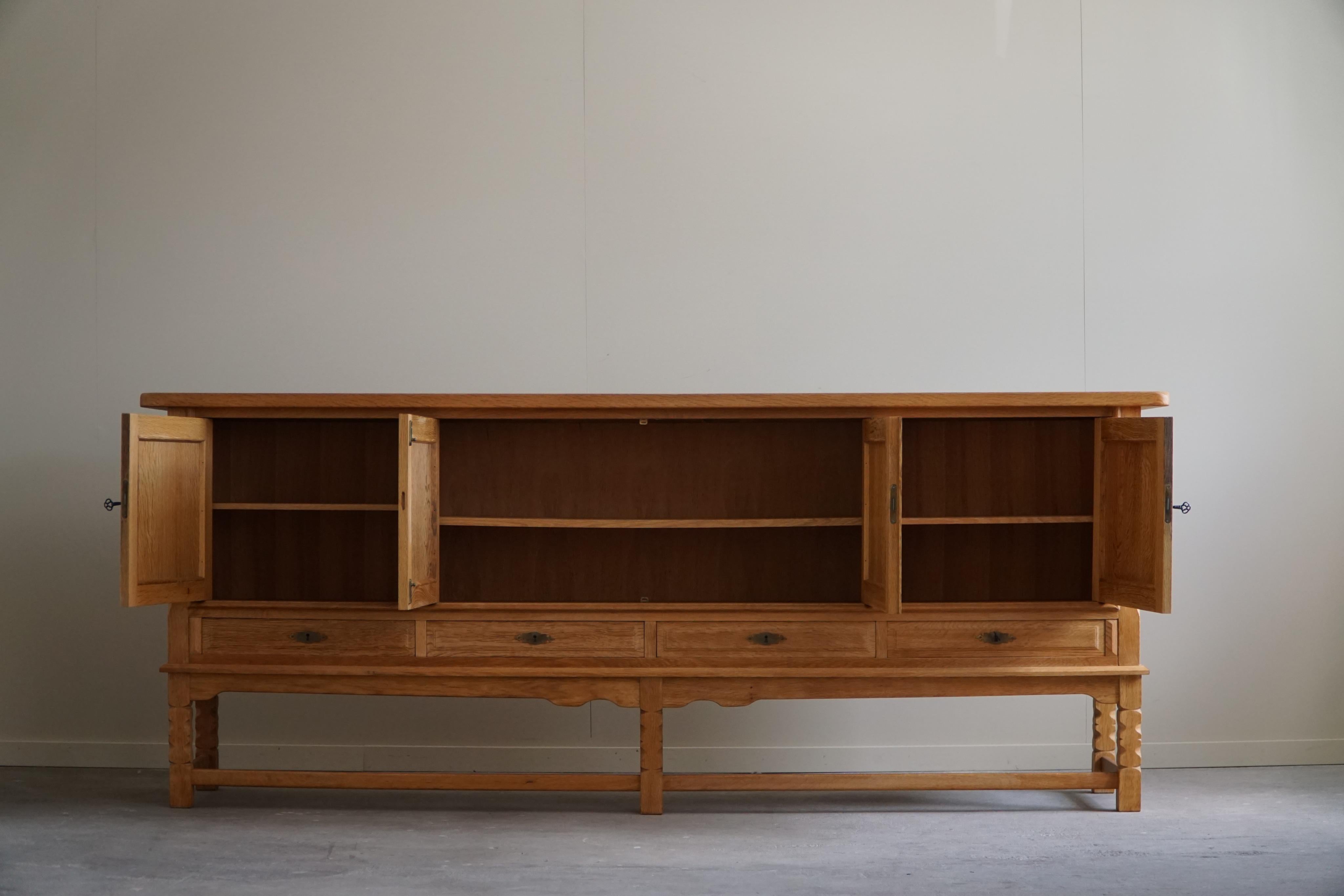 Mid Century Sideboard in Oak, Made by a Danish Cabinetmaker in the 1960s 6