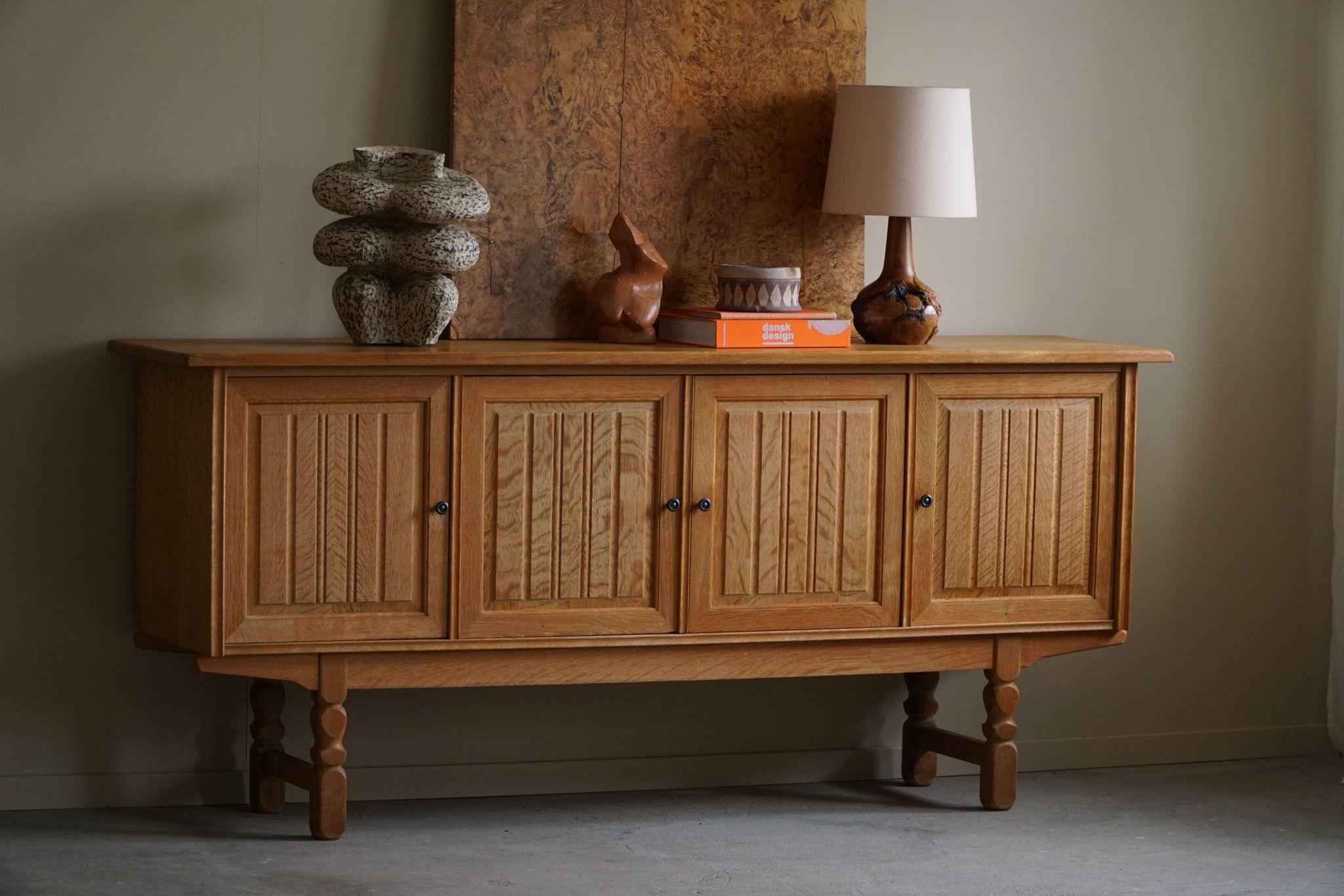 Mid Century Sideboard in Oak, Made by a Danish Cabinetmaker in the 1960s For Sale 6