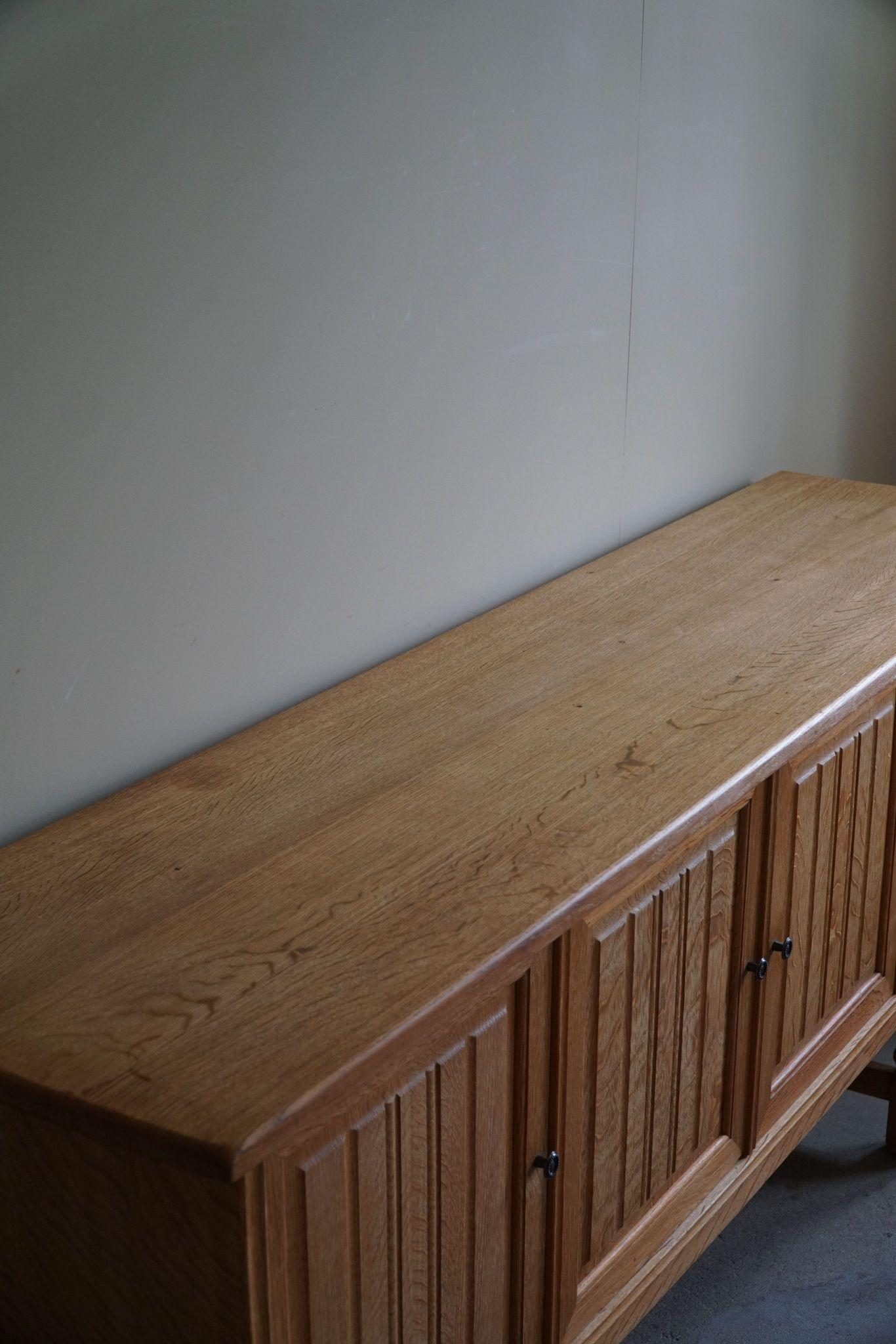 Mid Century Sideboard in Oak, Made by a Danish Cabinetmaker in the 1960s For Sale 10