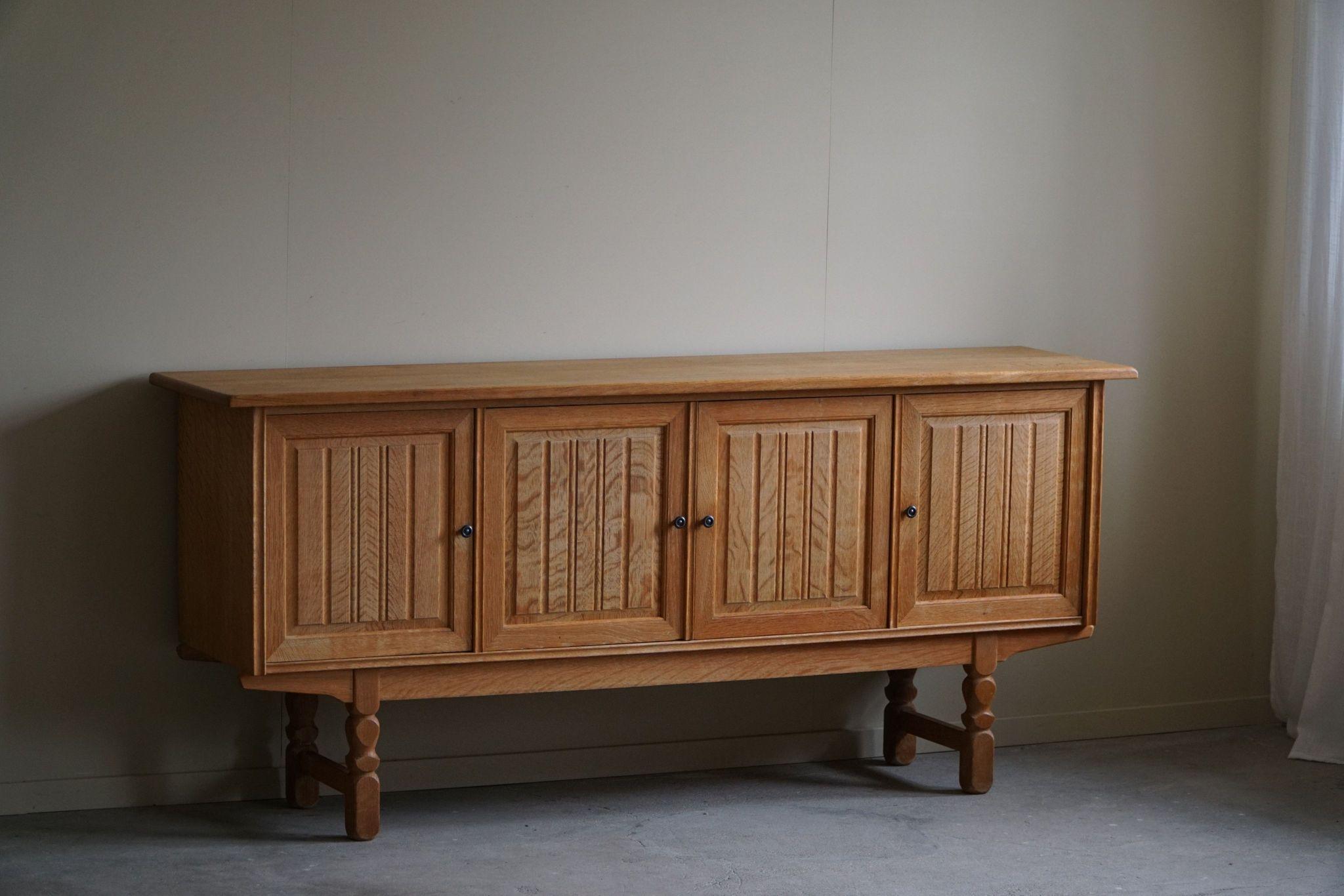 Mid Century Sideboard in Oak, Made by a Danish Cabinetmaker in the 1960s For Sale 12