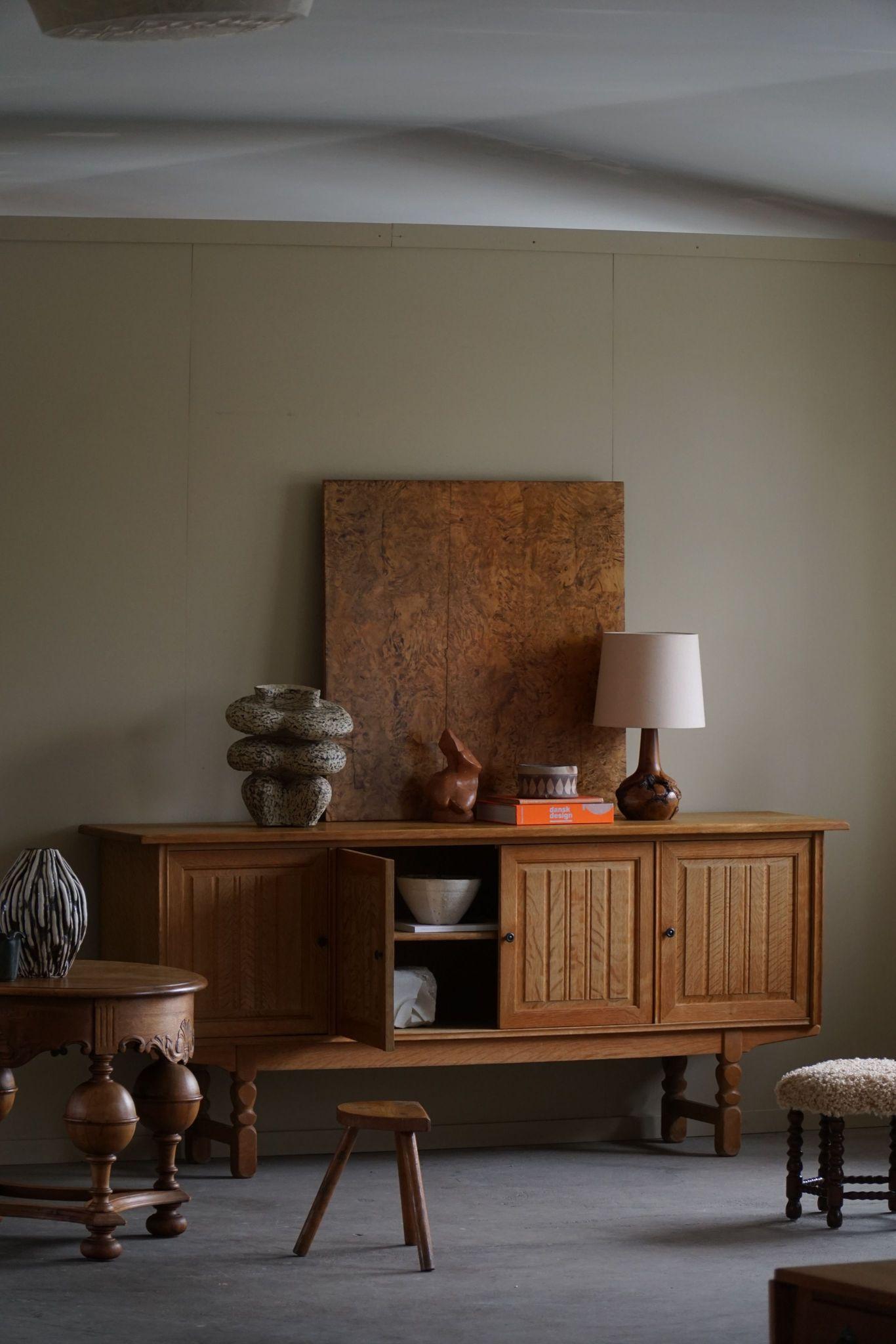 20th Century Mid Century Sideboard in Oak, Made by a Danish Cabinetmaker in the 1960s For Sale