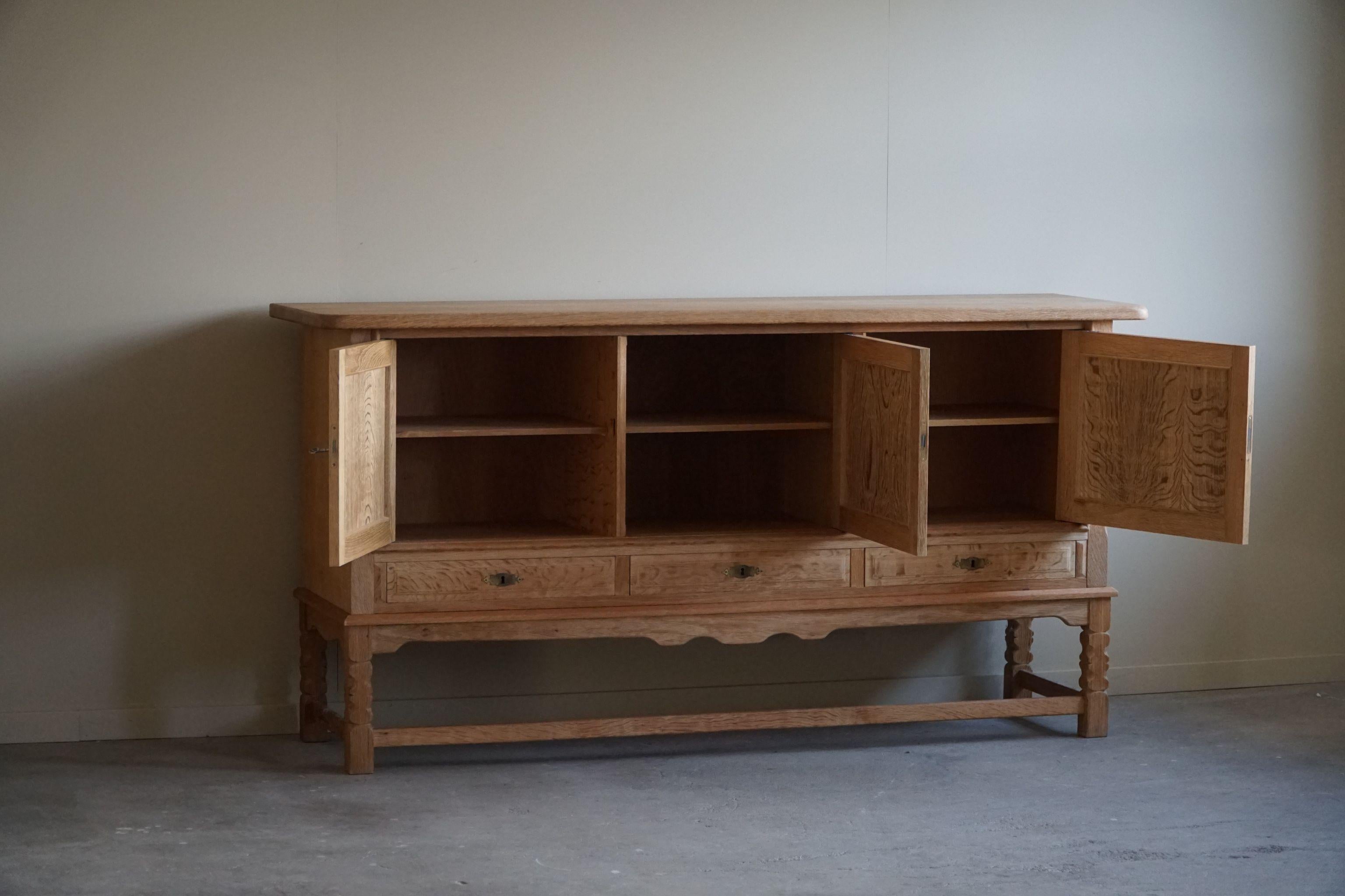 Mid Century Sideboard in Oak, Made by a Danish Cabinetmaker in the 1960s 1