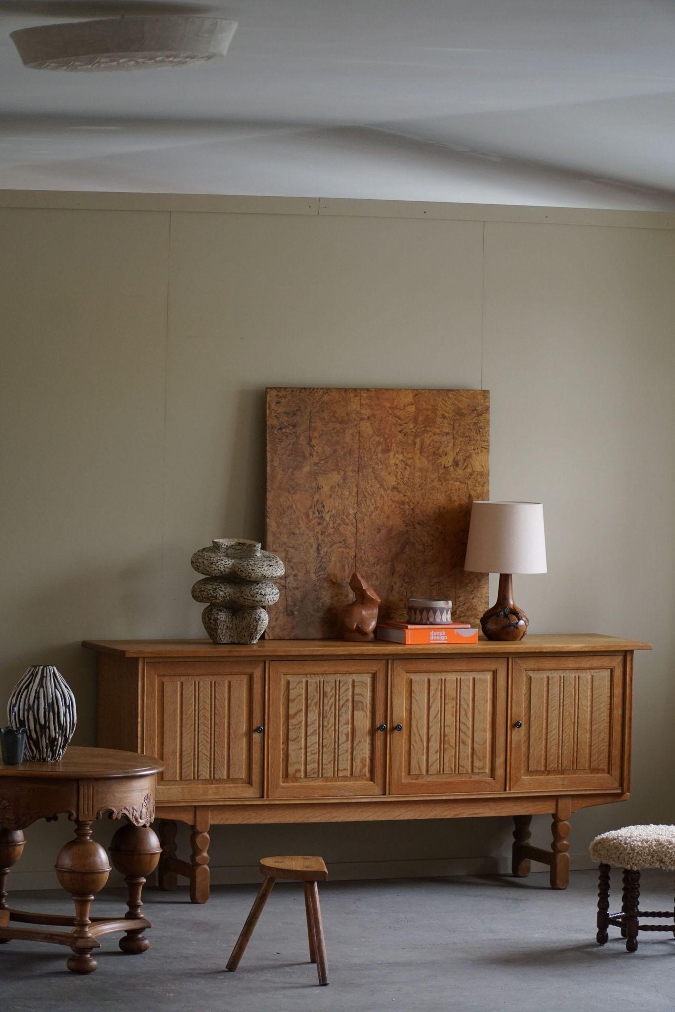 Mid Century Sideboard in Oak, Made by a Danish Cabinetmaker in the 1960s For Sale 3