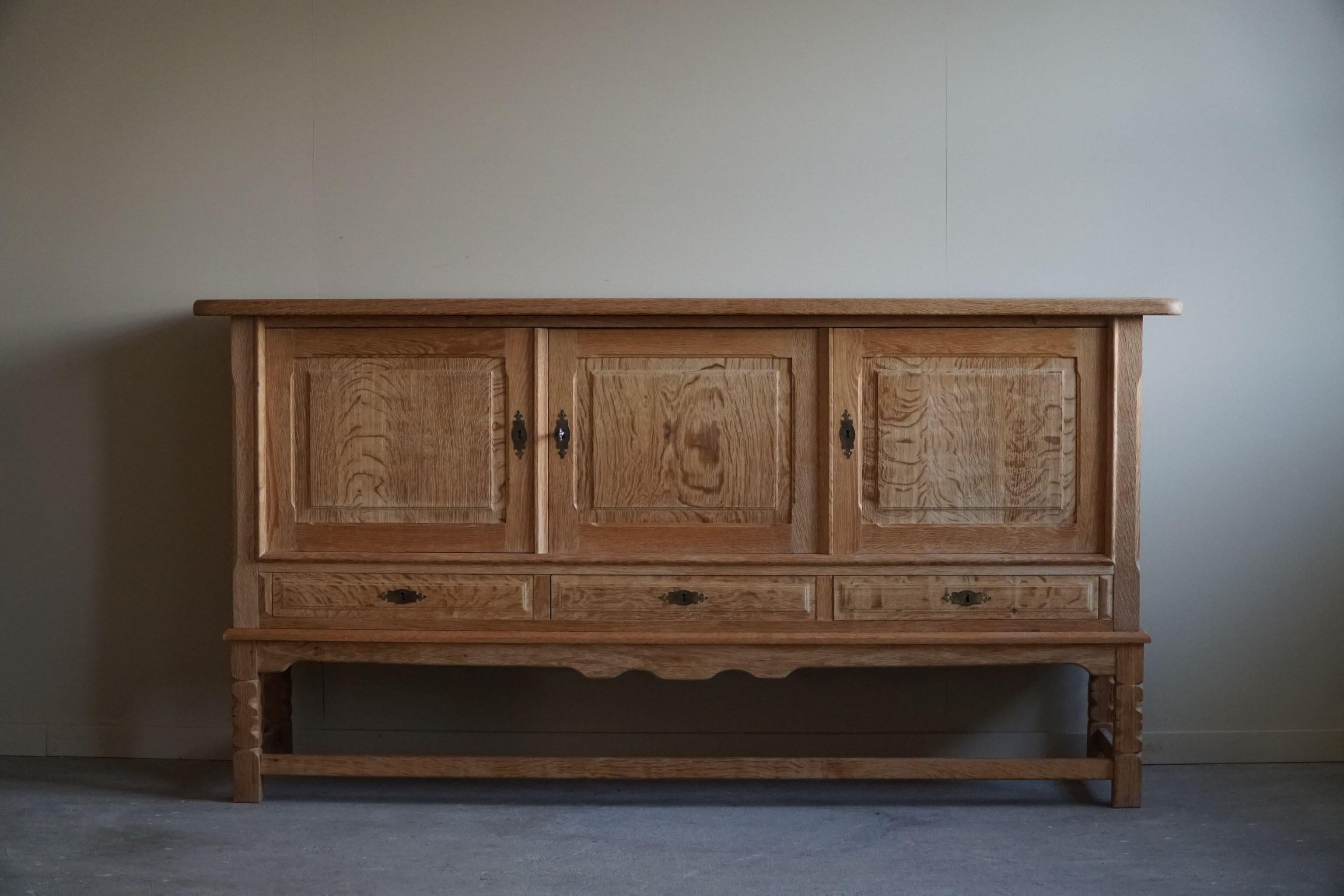 Mid Century Sideboard in Oak, Made by a Danish Cabinetmaker in the 1960s 4