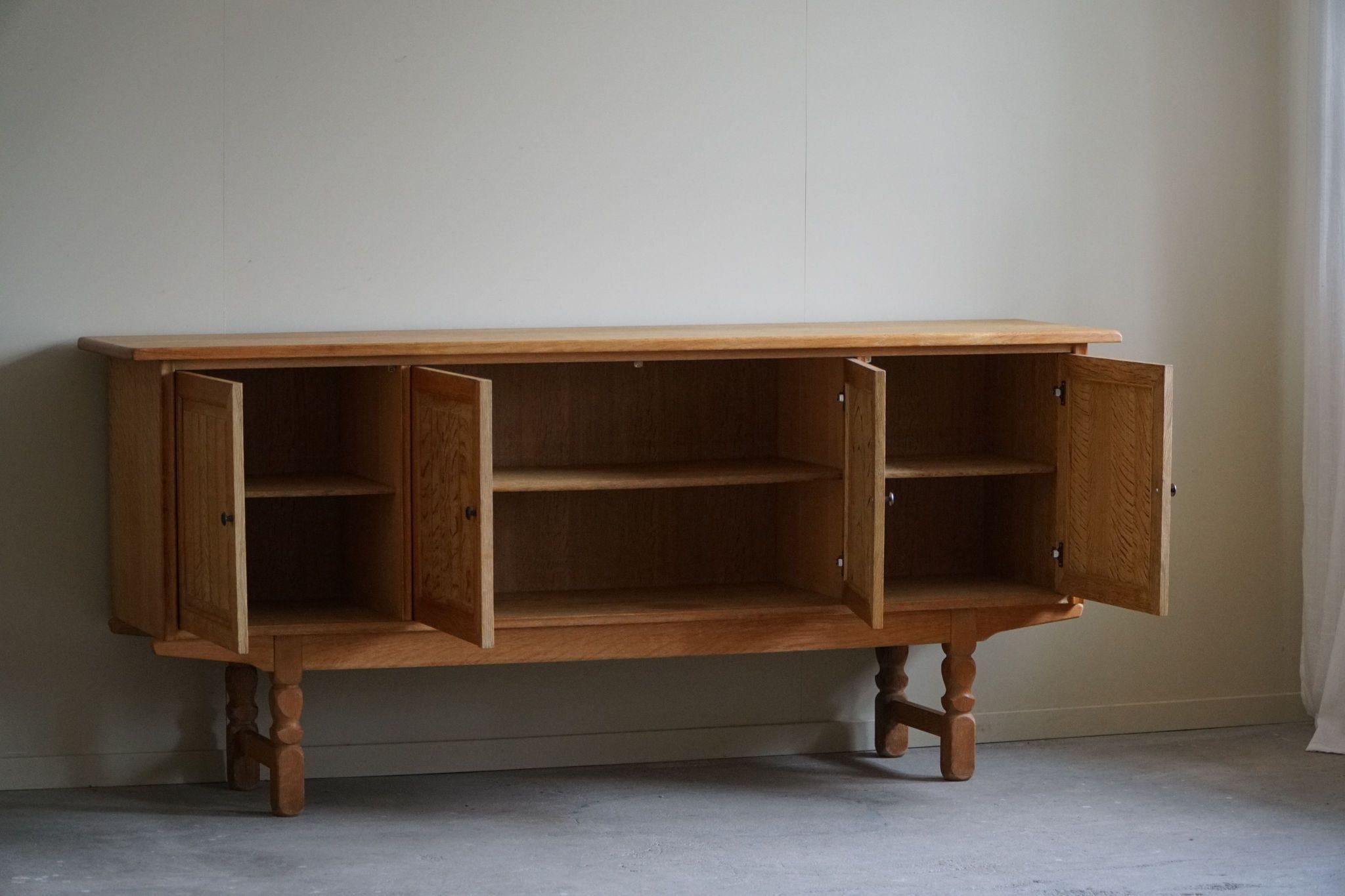 Mid Century Sideboard in Oak, Made by a Danish Cabinetmaker in the 1960s For Sale 4