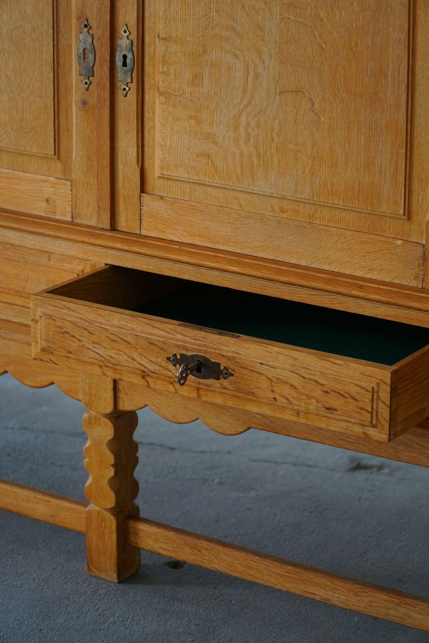 Mid Century Sideboard in Oak, Made by a Danish Cabinetmaker in the 1960s For Sale 4