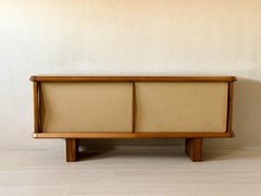 Credenza di metà secolo in stile Charlotte Perriand "En Forme", Francia, 1950 ca.