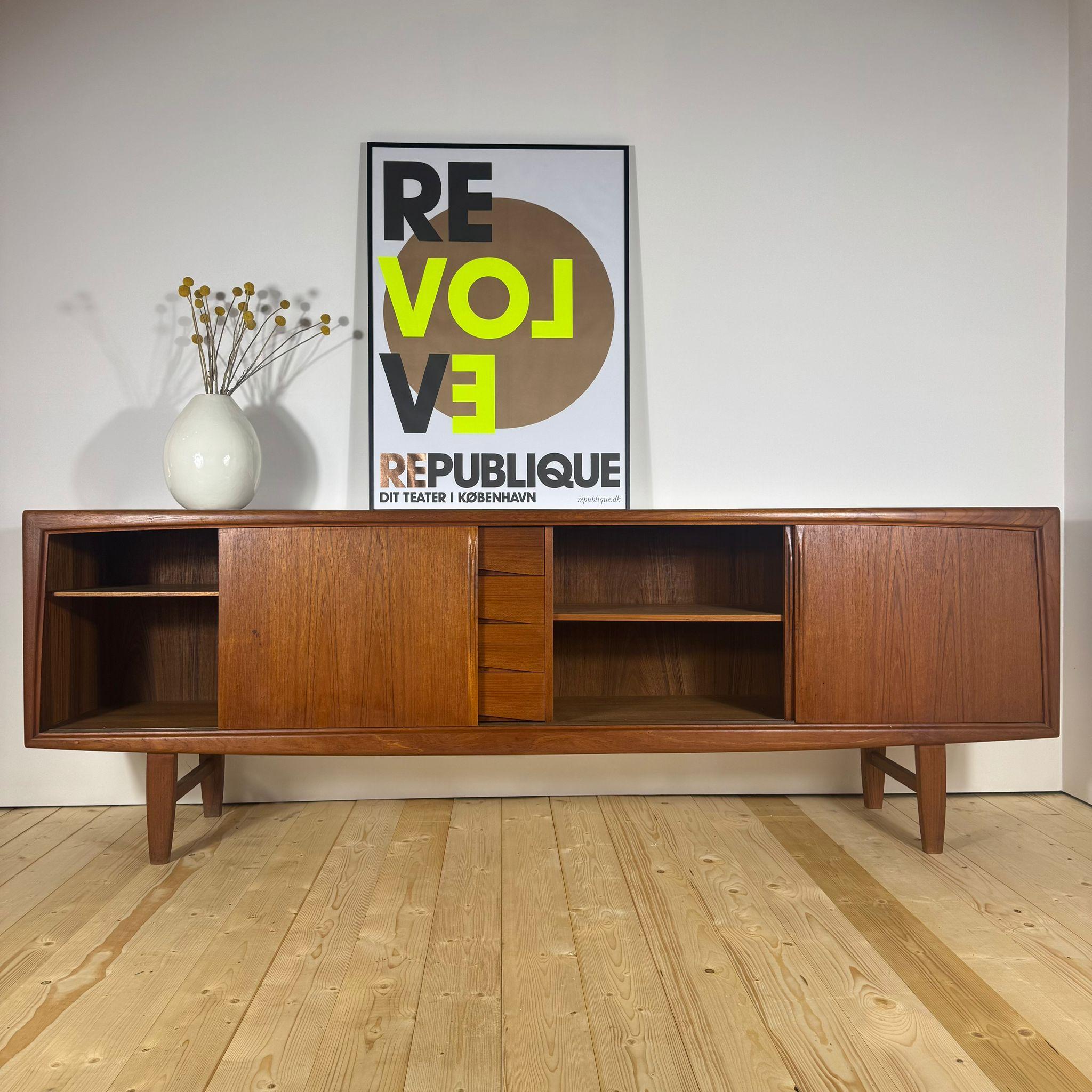 Mid Century Sideboard aus Teakholz von Axel Christensen für ACO Mobler, Dänemark 1960 im Angebot 5