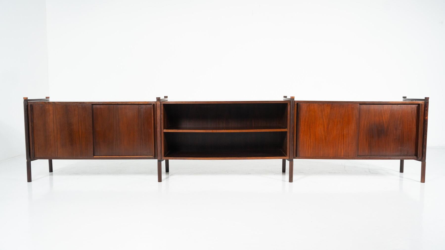 Mid-Century Modern Mid-Century Archimede Sideboard by Hirozi Fukuoh for Gavina, 1961 For Sale