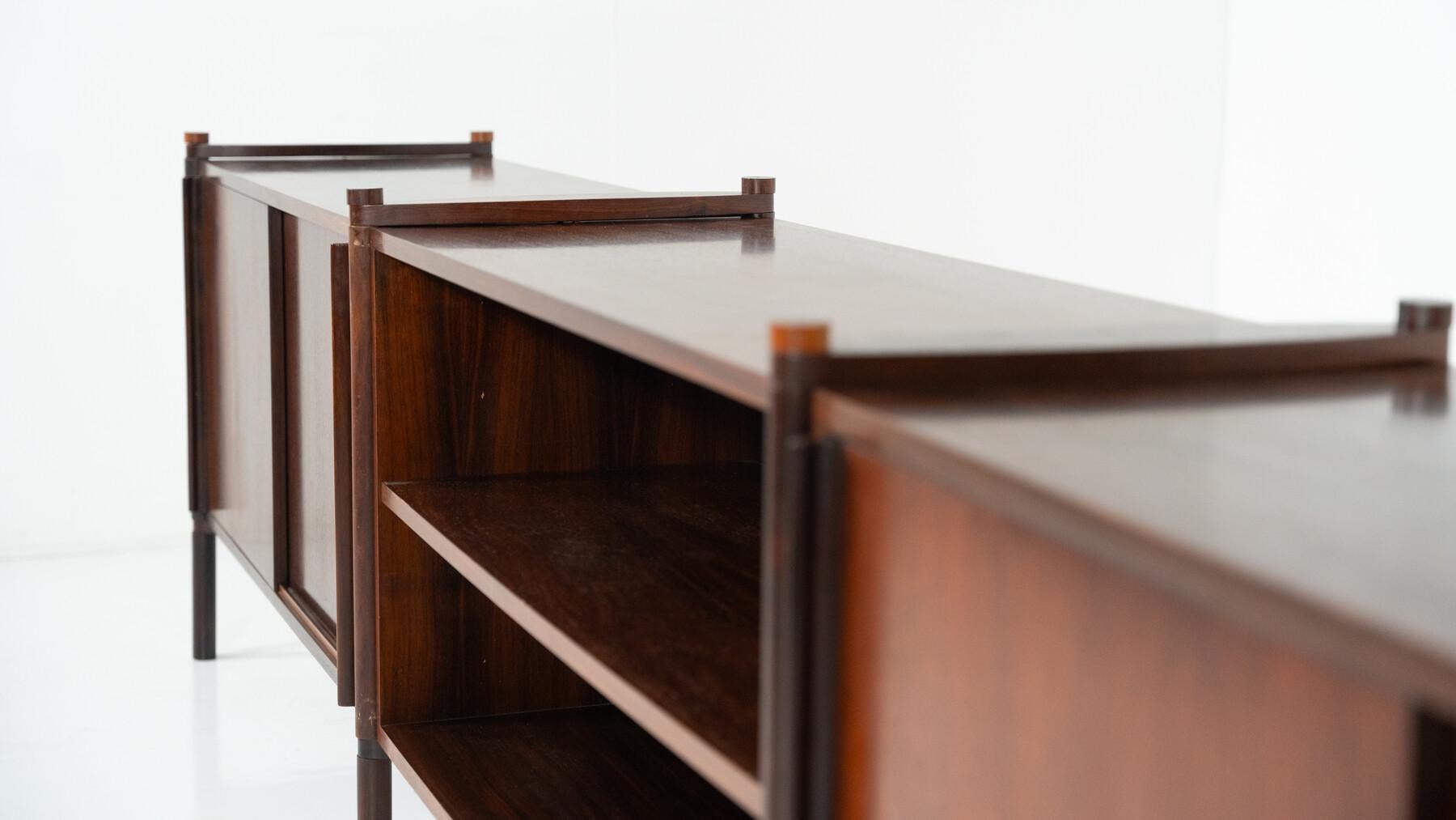 Wood Mid-Century Archimede Sideboard by Hirozi Fukuoh for Gavina, 1961 For Sale