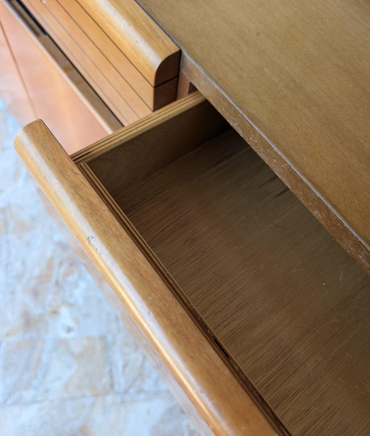 Cherry Mid-Century Sideboard in the style of Maxalto, 1970s