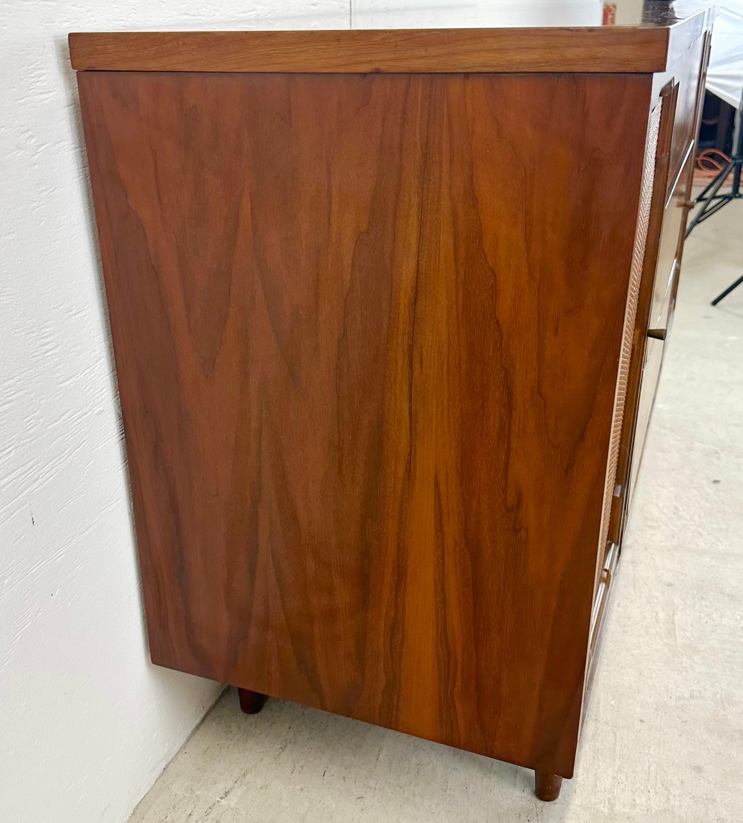Mid-Century Sideboard or Credenza With Cane Front Doors 4