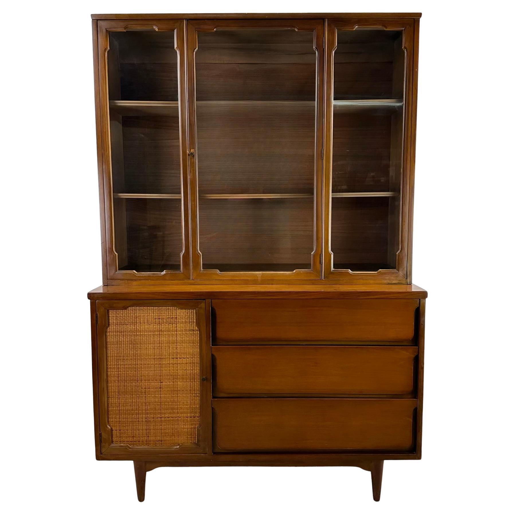 Mid-Century Sideboard With China Cabinet