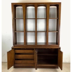 Mid-Century Sideboard with Display Topper by Broyhill Emphasis