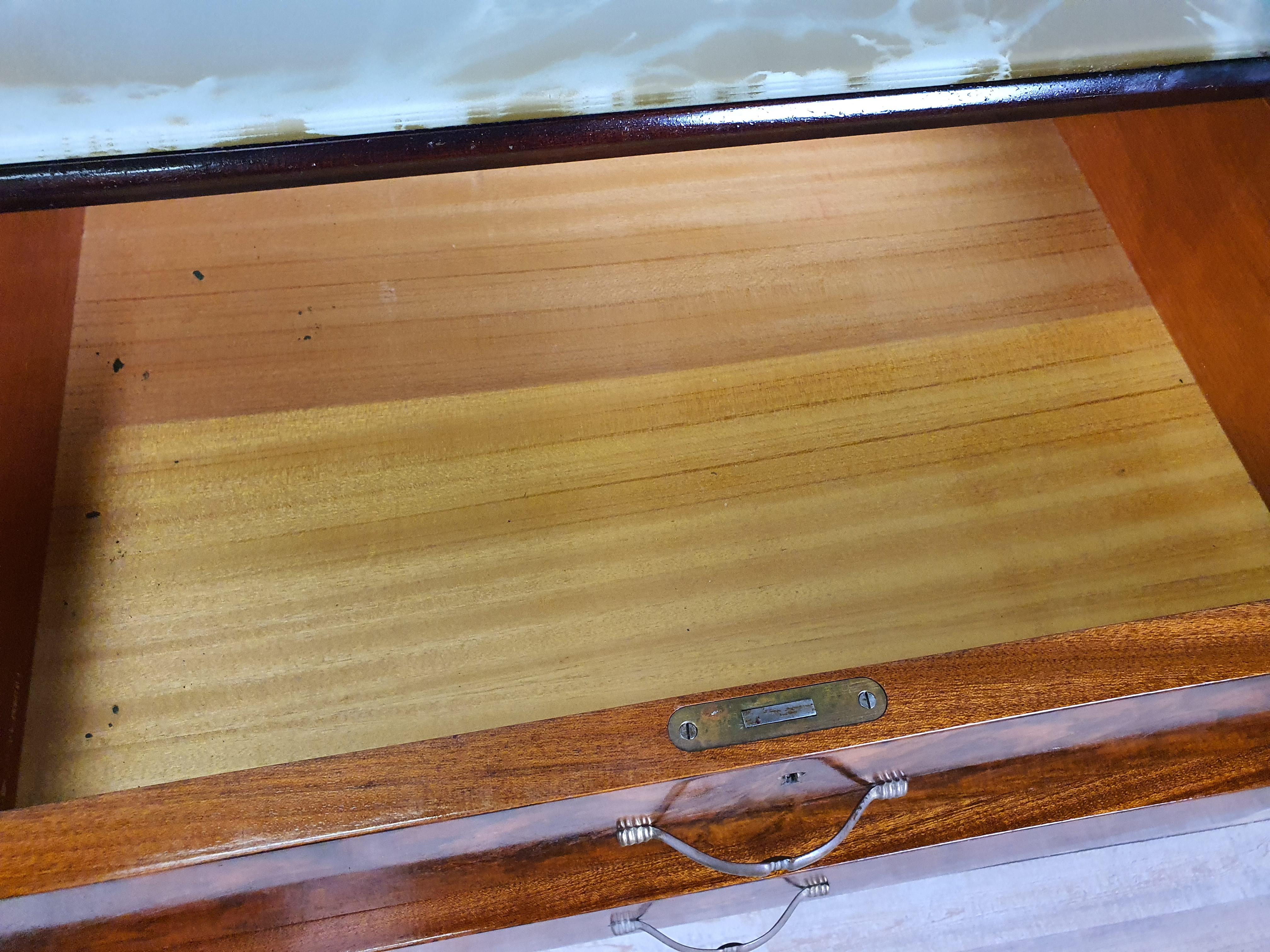 Mid-Century Sideboard with Glass Top For Sale 7