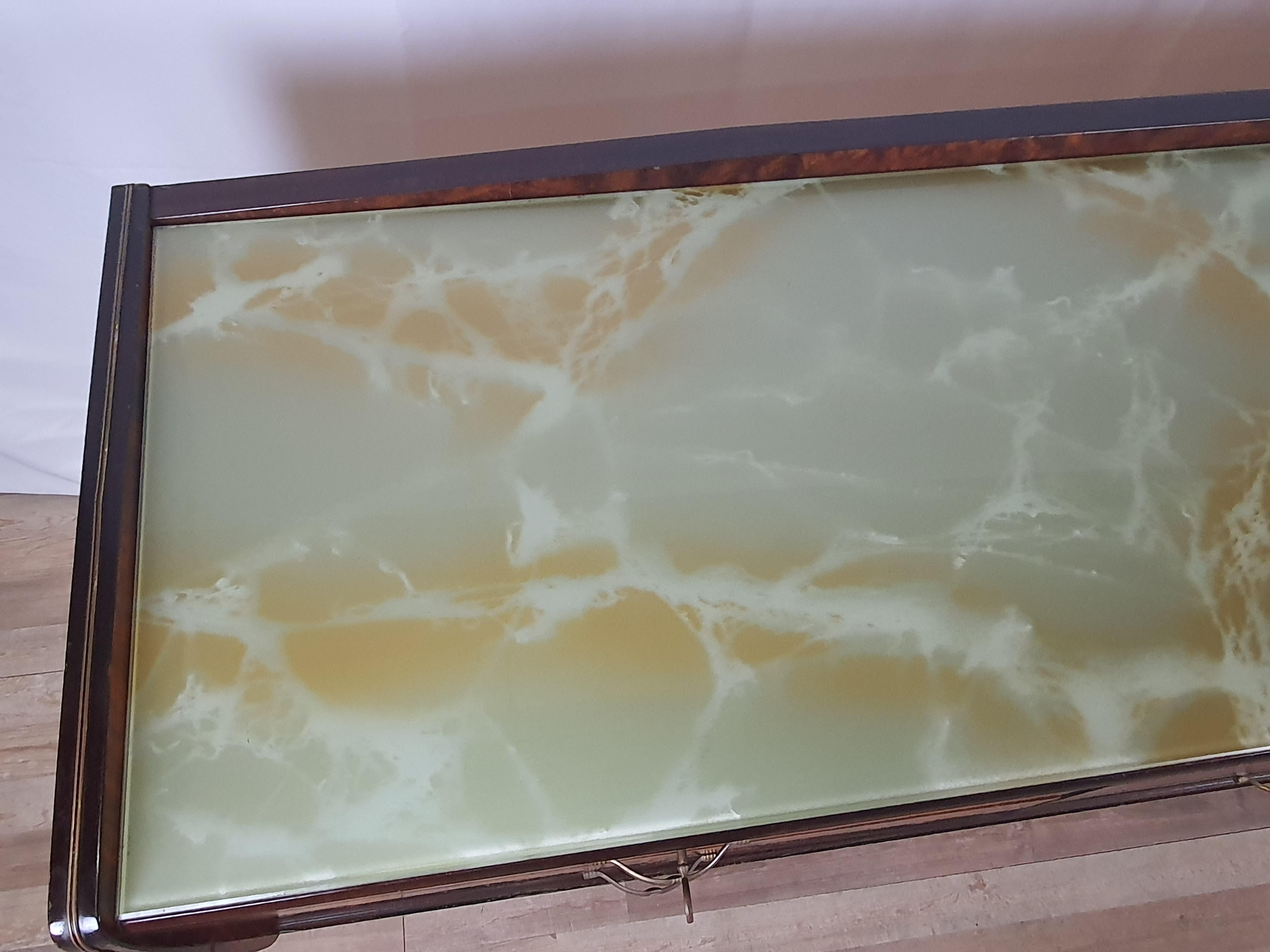 Mid-Century Modern Mid-Century Sideboard with Glass Top For Sale