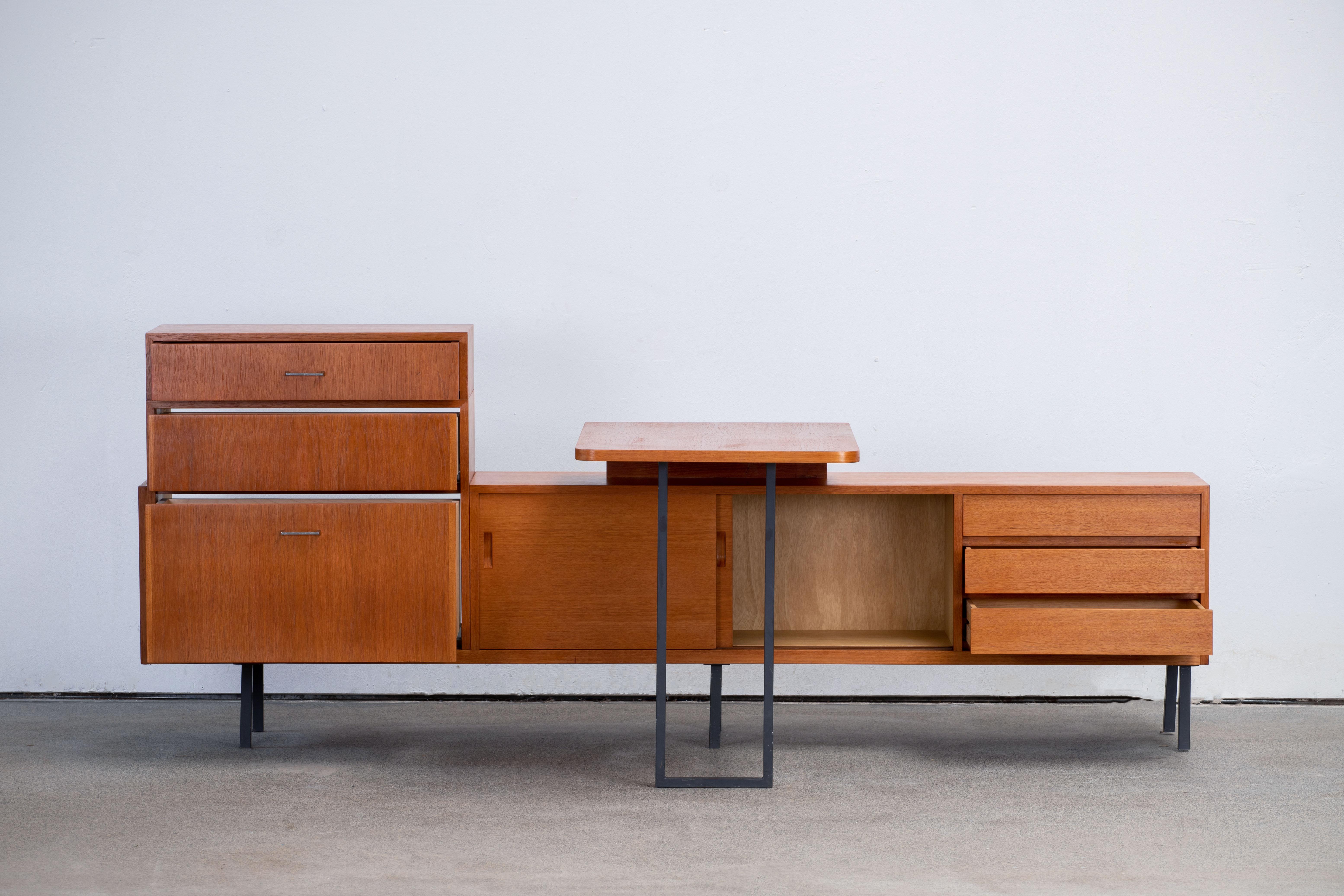 Mid-Century Modern Mid-Century Sideboard with Removable Desk, Germany, 1960s For Sale