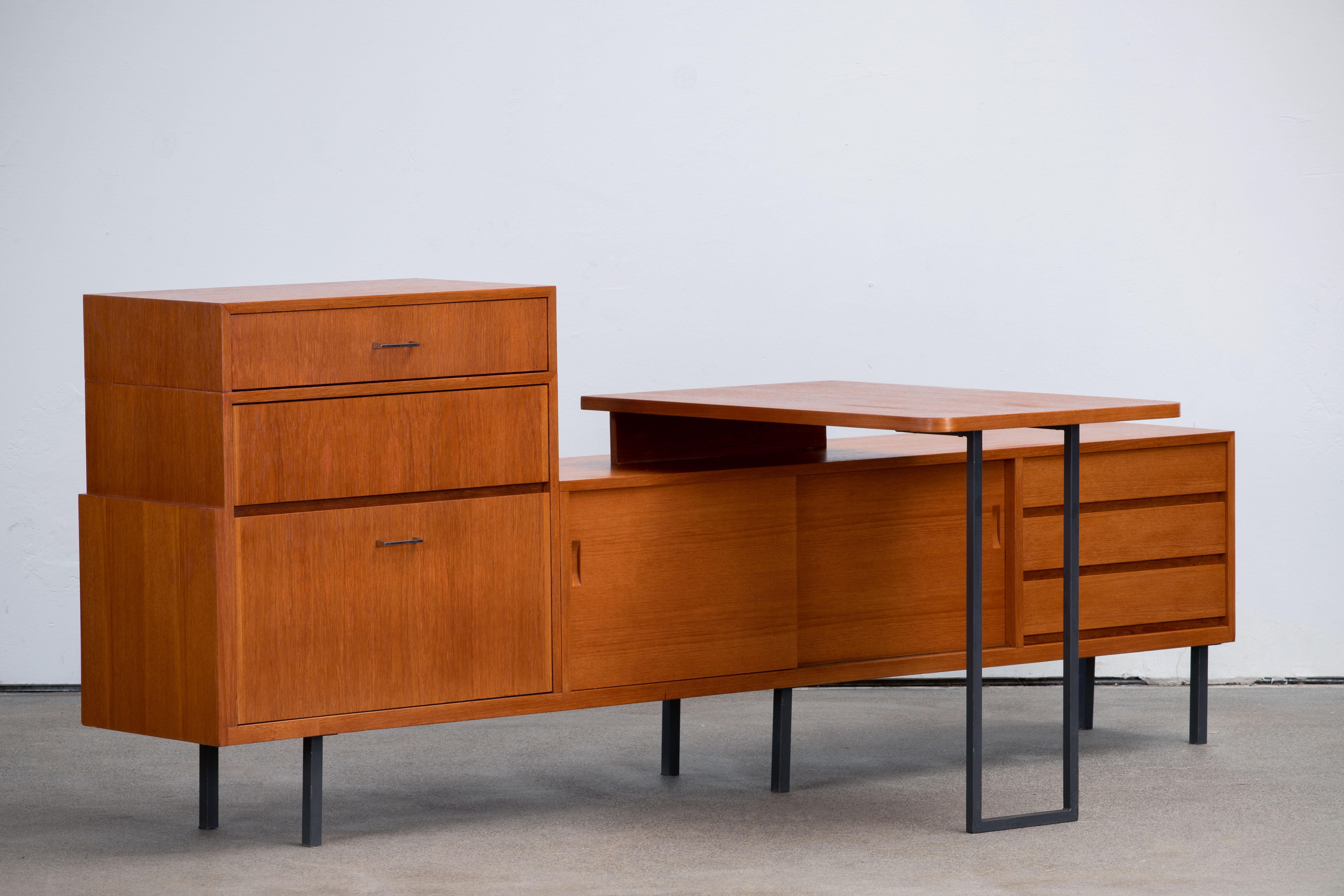 Mid-20th Century Mid-Century Sideboard with Removable Desk, Germany, 1960s For Sale