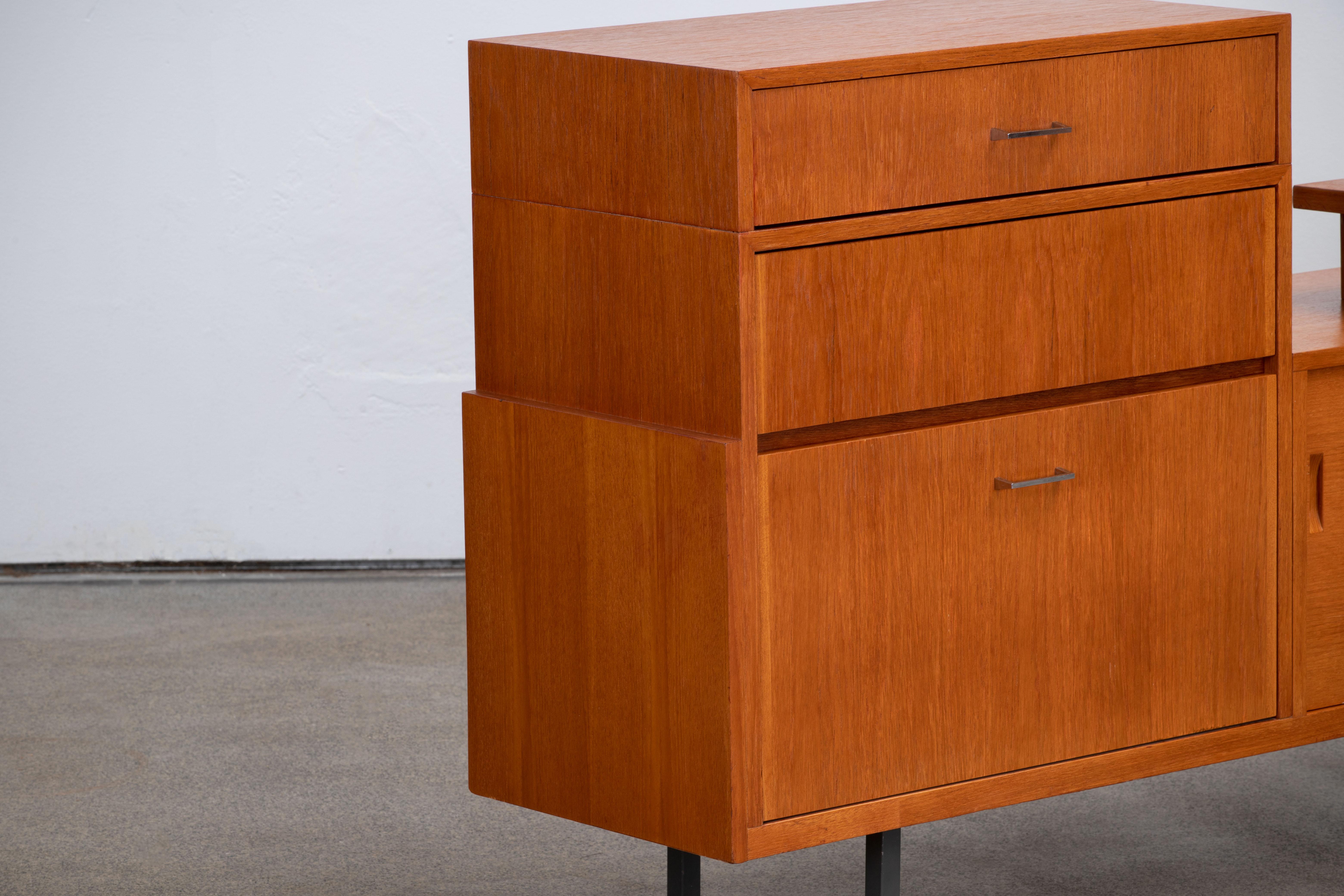 Teak Mid-Century Sideboard with Removable Desk, Germany, 1960s For Sale
