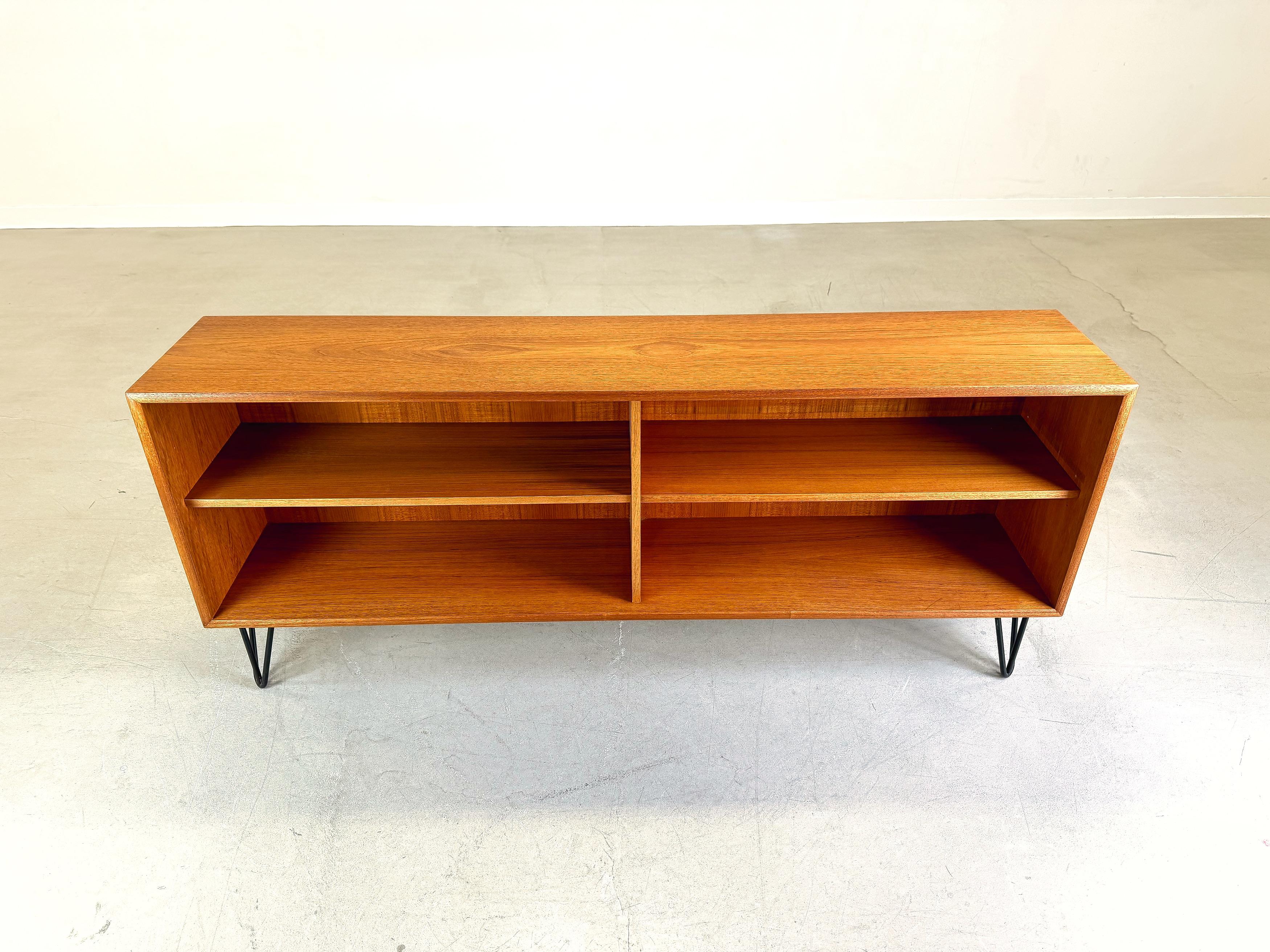 Oiled Mid Century Sideboard WK Möbel Teak Lowboard Hairpin Vintage