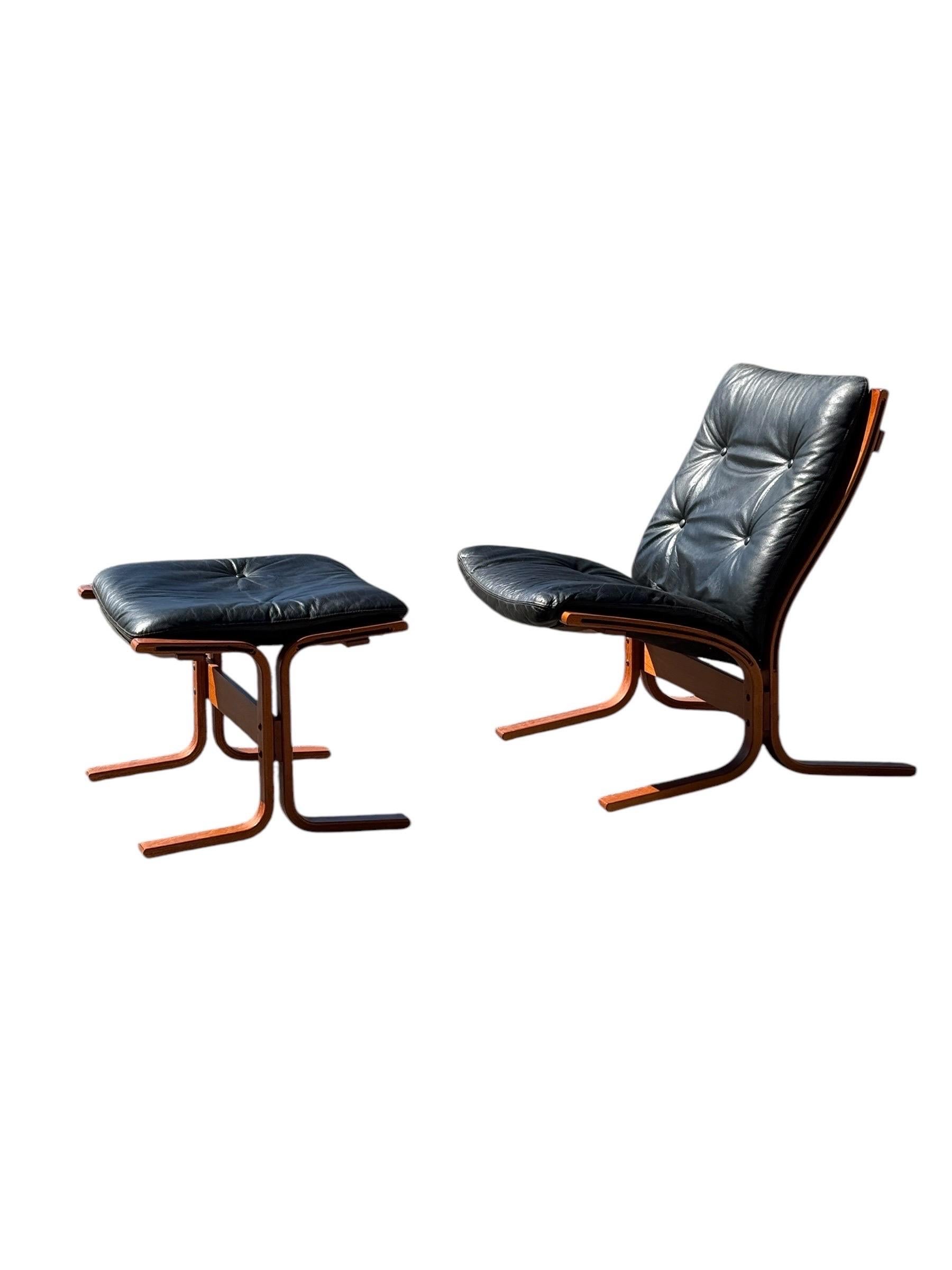 20th Century Mid-Century Siesta Lounge Chair and Ottoman by Ingmar Relling for Ekornes