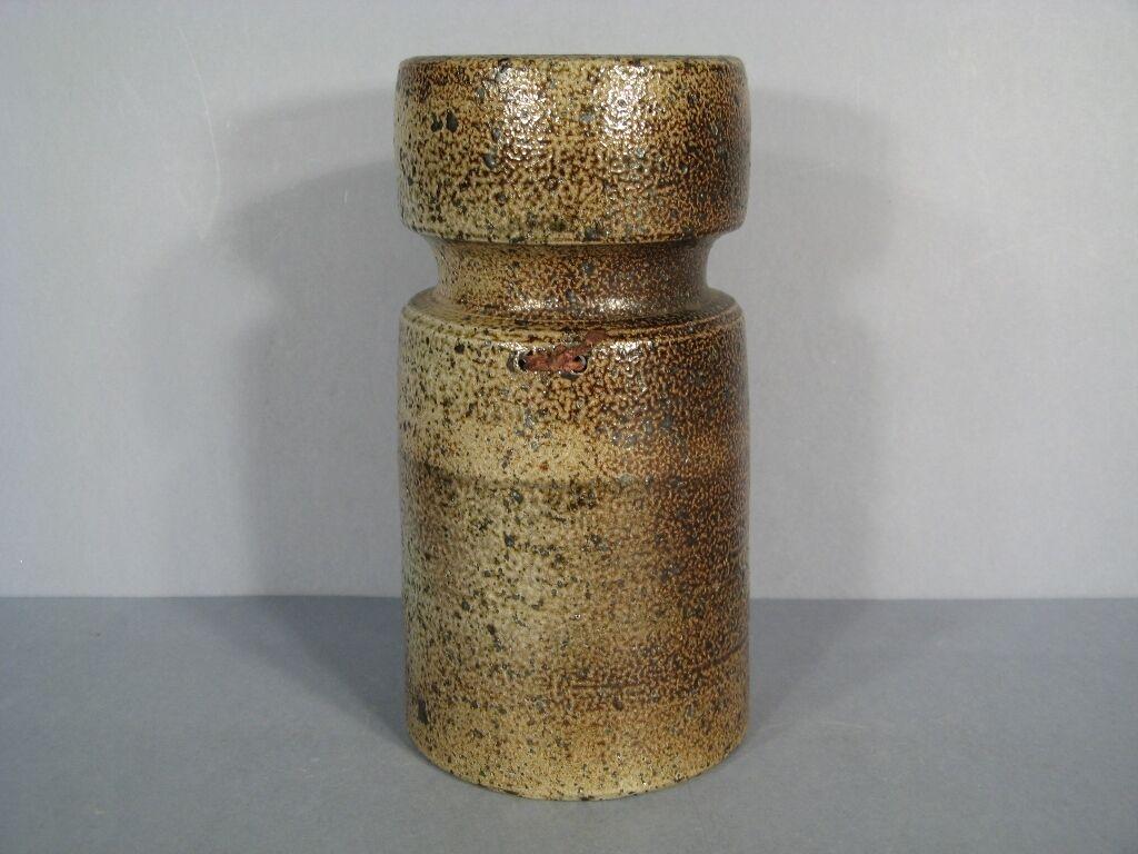 Mid-Century Signed Anthropomorphic Stoneware Tea Light Holder -1Y37 5