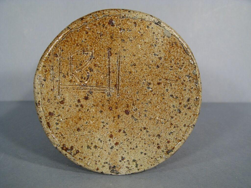 Mid-Century Signed Anthropomorphic Stoneware Tea Light Holder -1Y37 In Good Condition In Bordeaux, FR