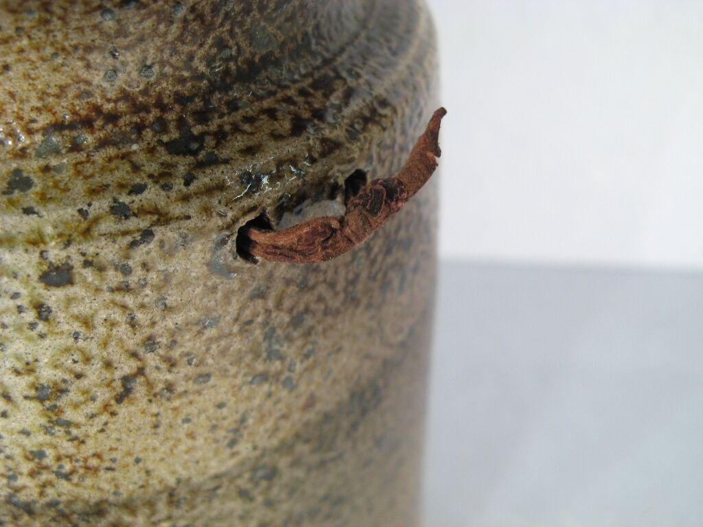 20th Century Mid-Century Signed Anthropomorphic Stoneware Tea Light Holder -1Y37