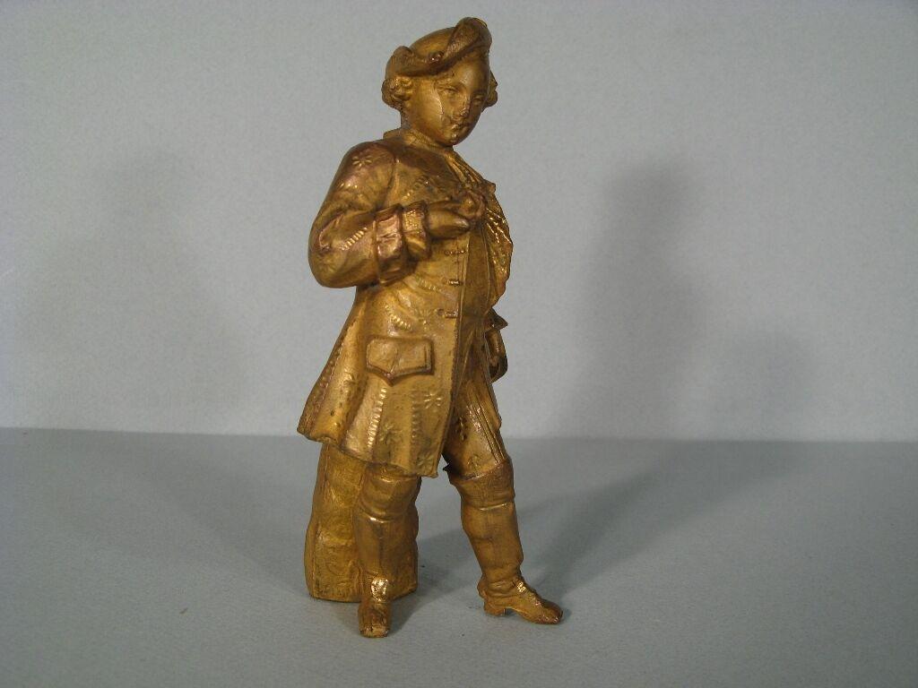 Antique Gilded Metal Statue of a Gentleman, Late 19th/Early 20th Century  -1Y38 2