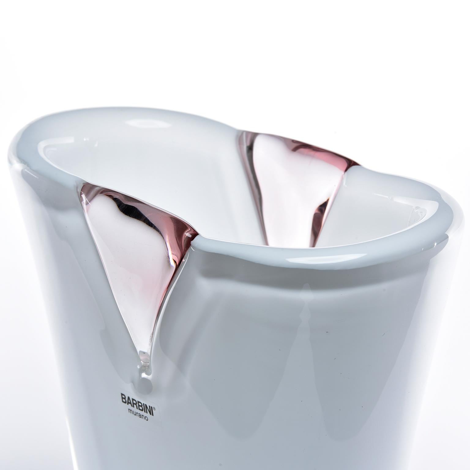 Midcentury Signed Barbini Murano Glass Vase 2