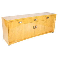 Vintage Mid- Century Signed Burr Satinwood Giorgio Collection Sideboard