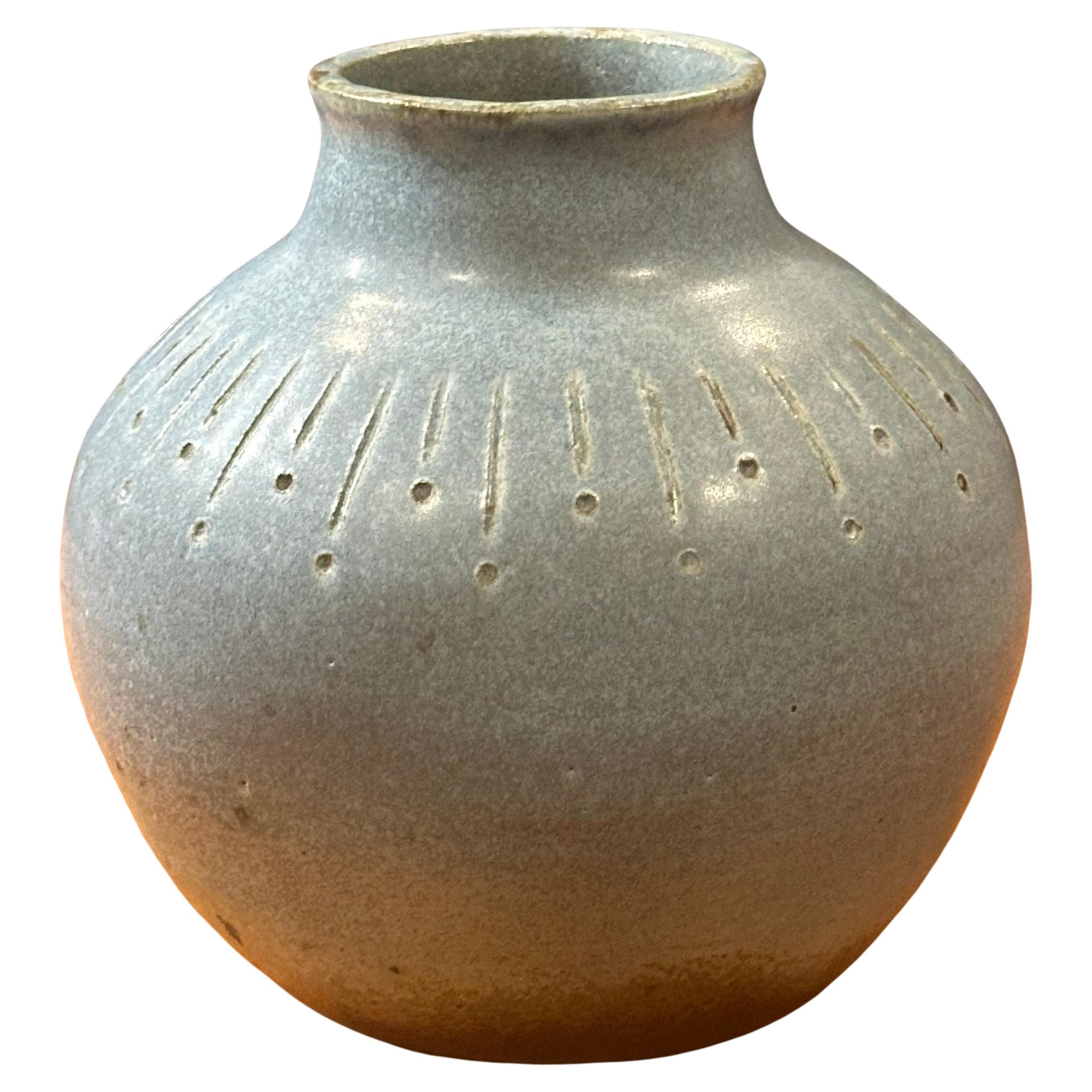 Mid-Century Signed California Studio Pottery Vase 5