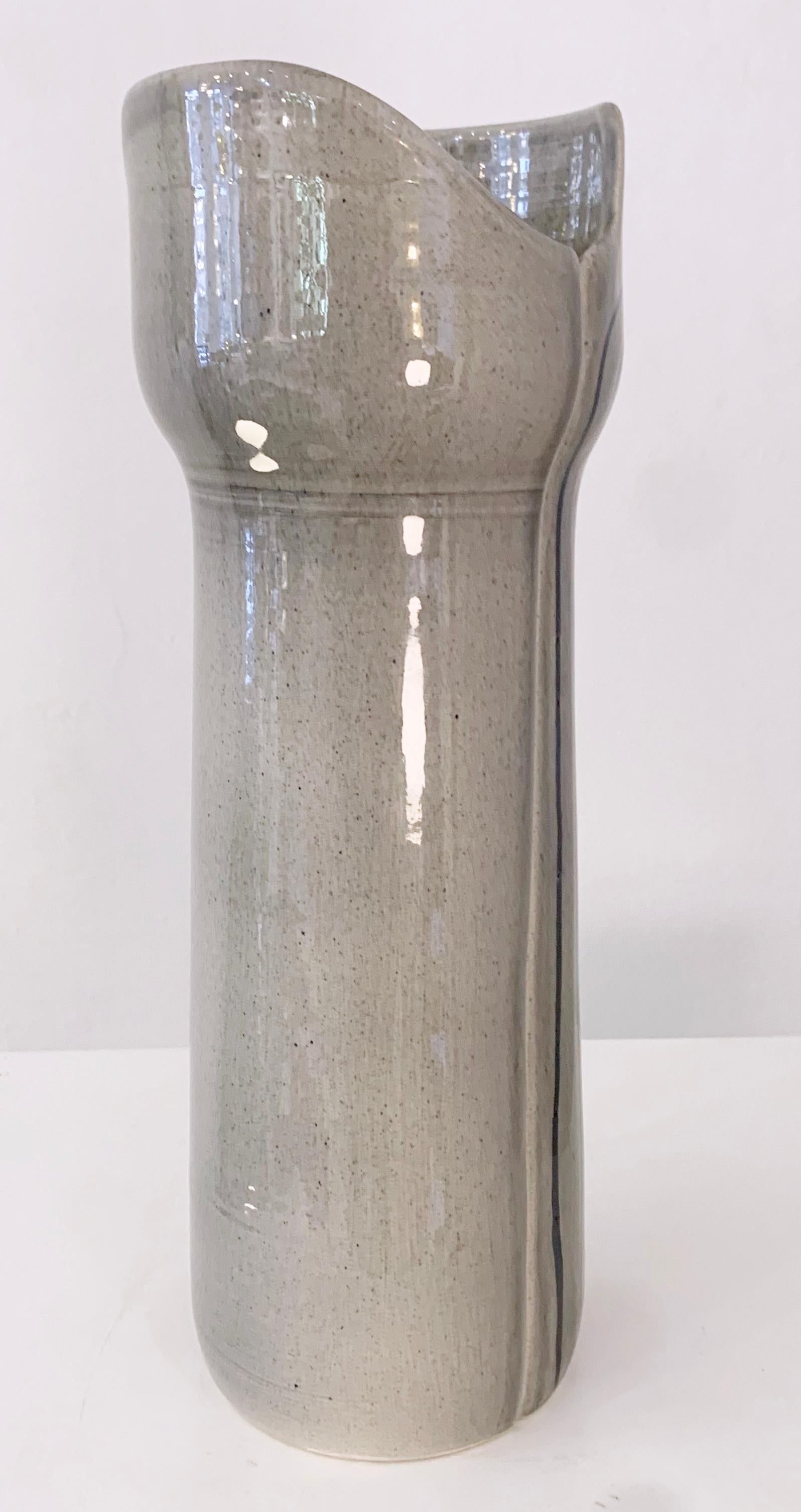 Mid-Century Signed Grey Emailled Ceramic, 1960s 6