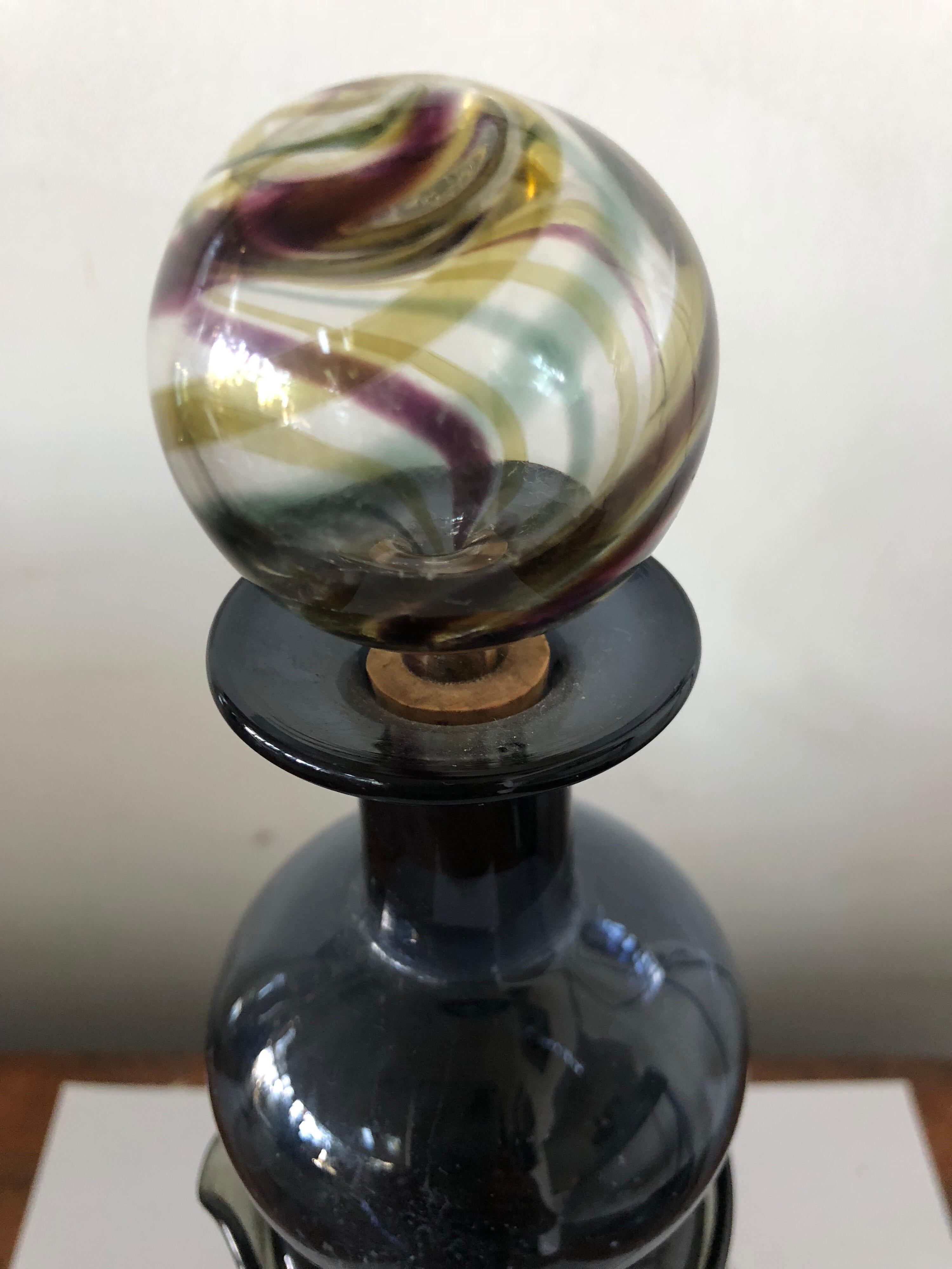 Midcentury Signed Kaj Franck Art Glass Decanter 