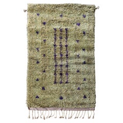 Mid-century Signed Scandinavian Rya Rug or Wall Hanging in Geometric Pattern