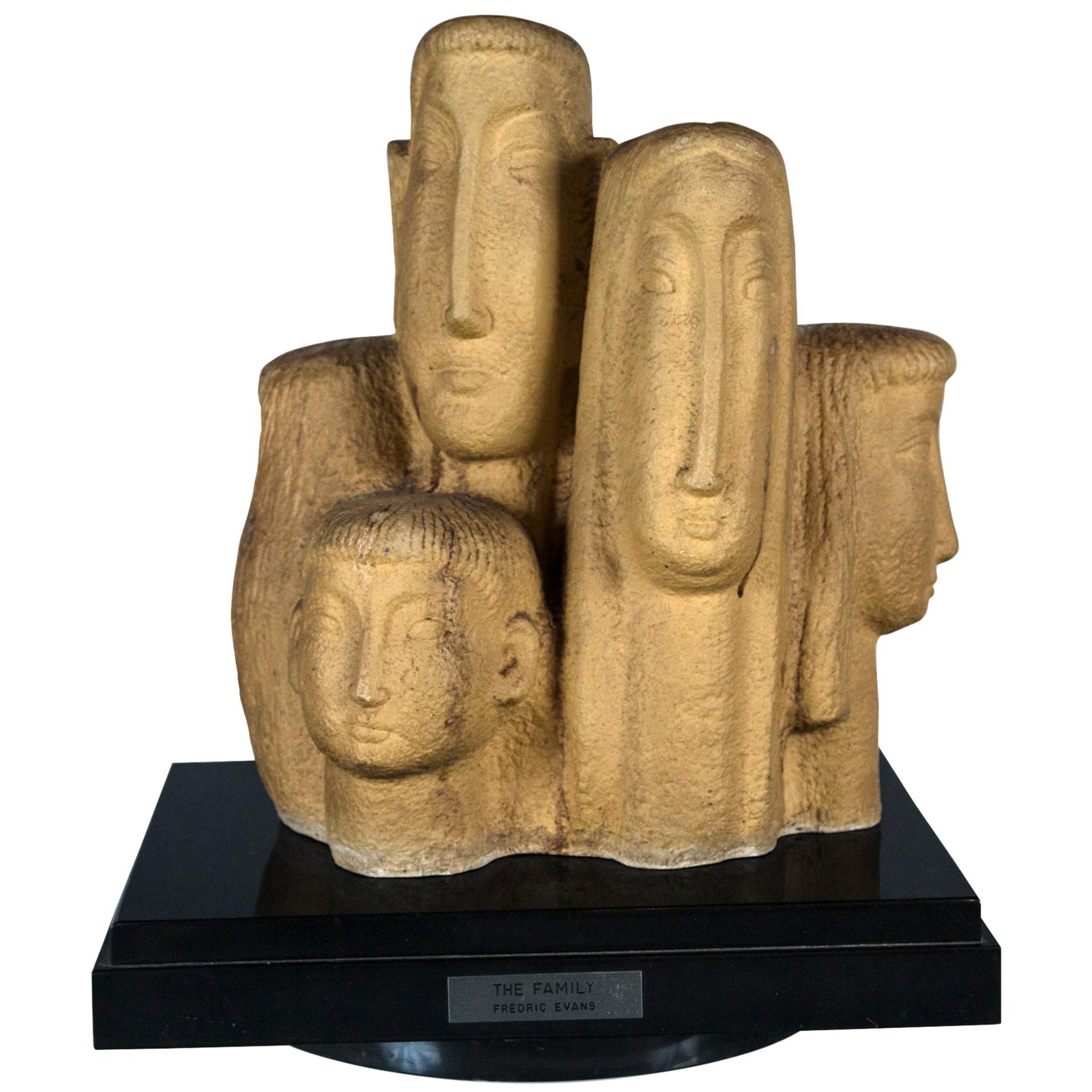 Midcentury Signed Sculpture Family For Sale