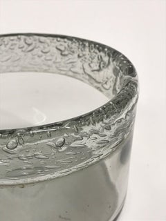Midcentury Signed Severin Brørby Glass Bowl for Hadeland Glass from 1966