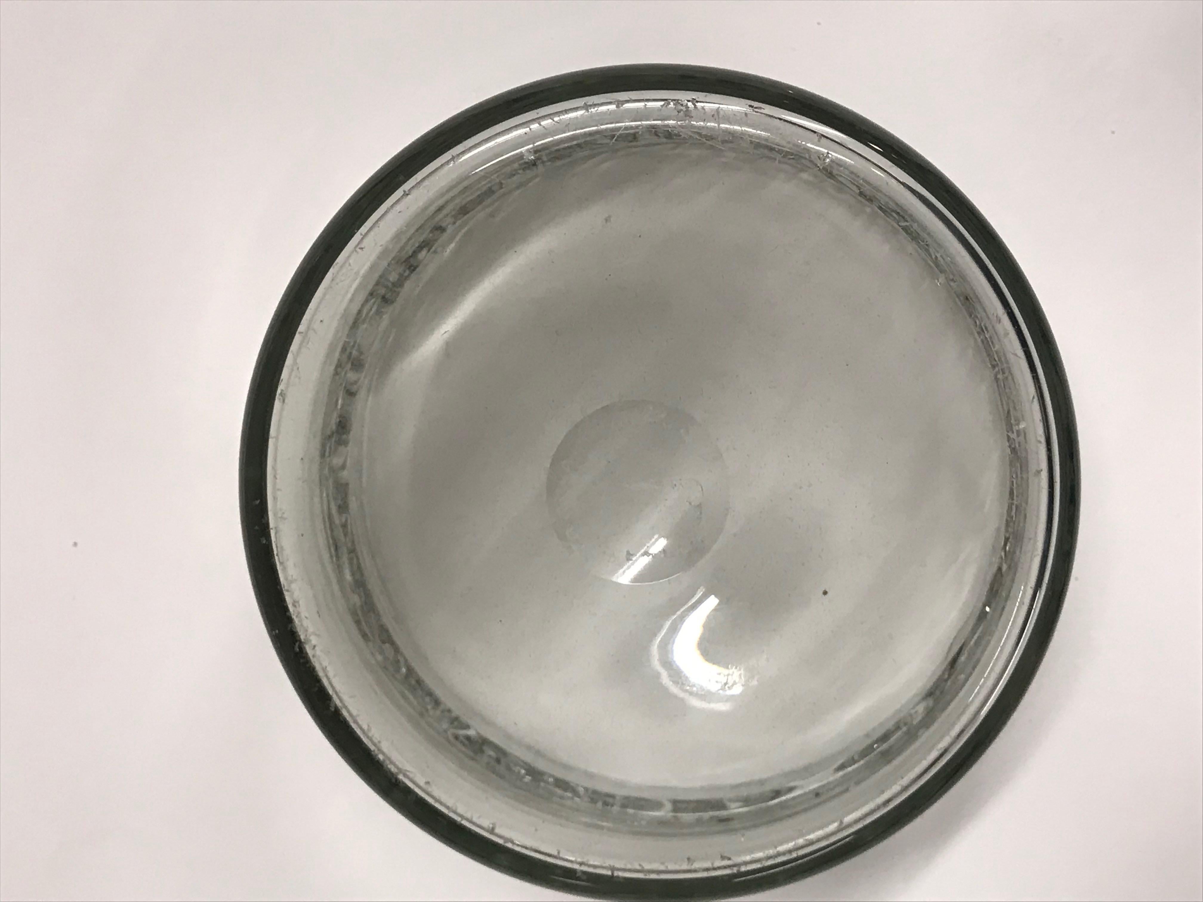 Mid-Century Modern Midcentury Signed Severin Brørby Glass Bowl for Hadeland Glass from 1966 For Sale