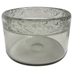 Vintage Midcentury Signed Severin Brørby Glass Bowl for Hadeland Glass from 1966