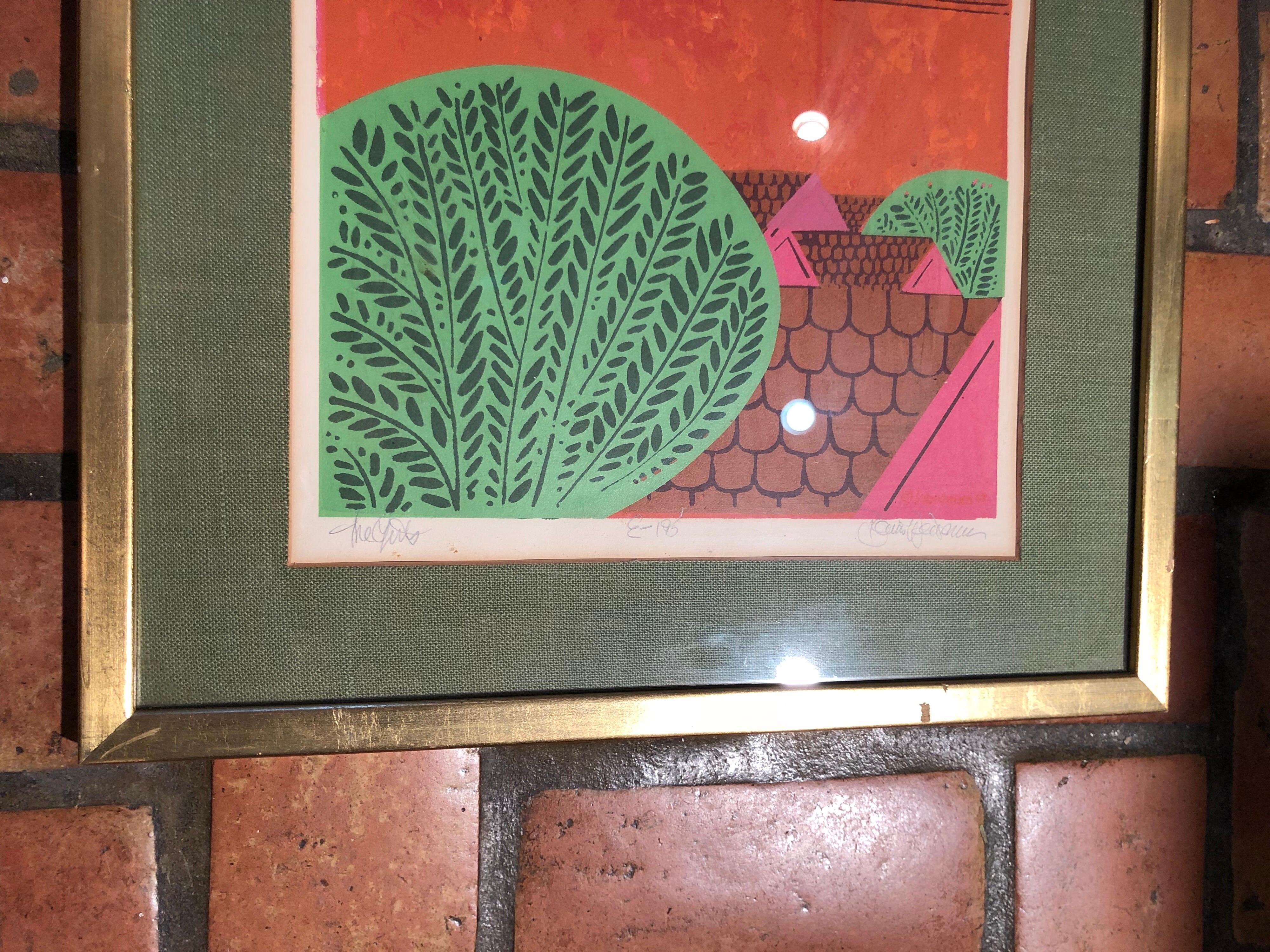 Mid-Century Signed Silkscreen by David Weidman 4