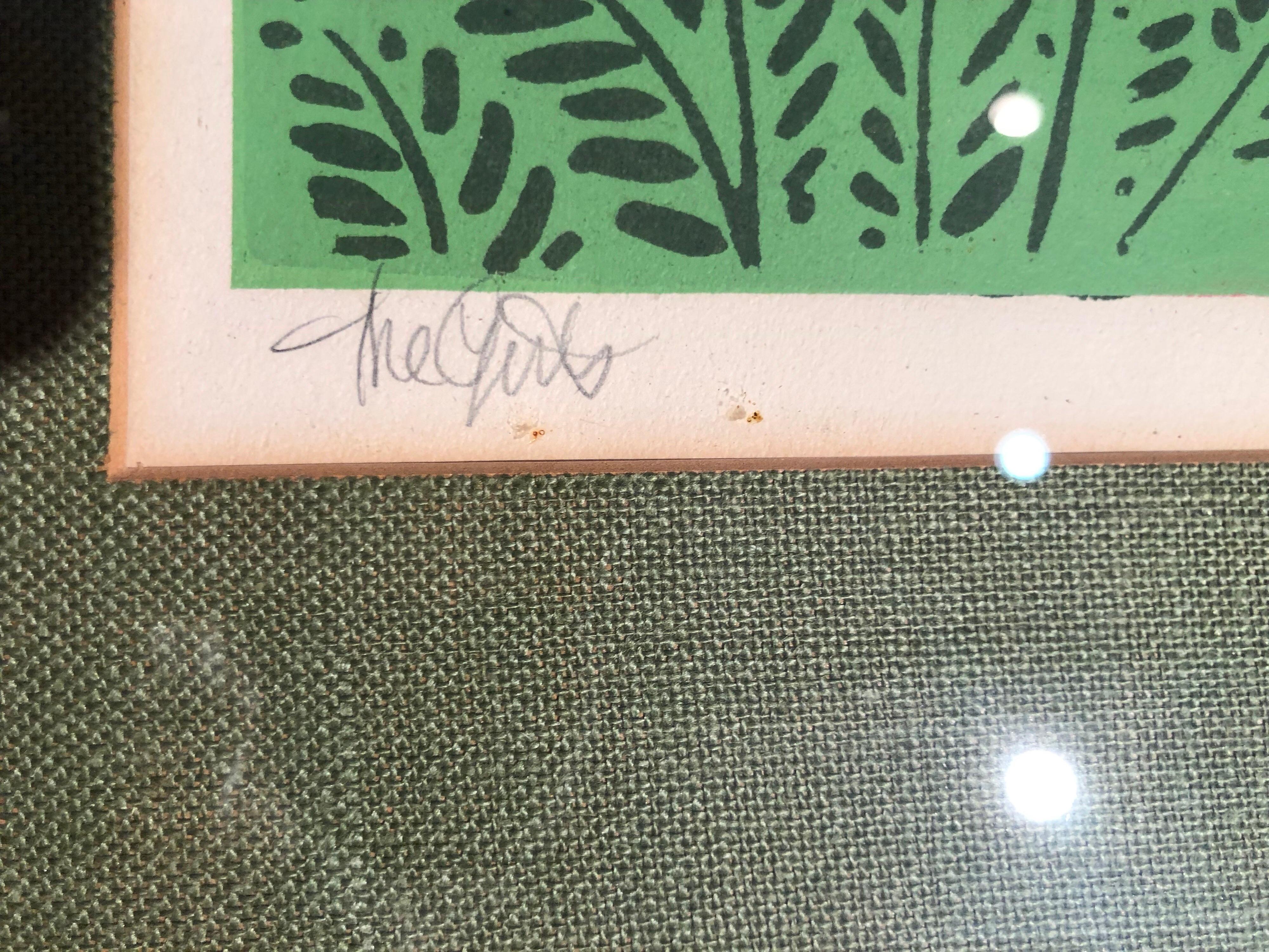 Mid-Century Signed Silkscreen by David Weidman 9