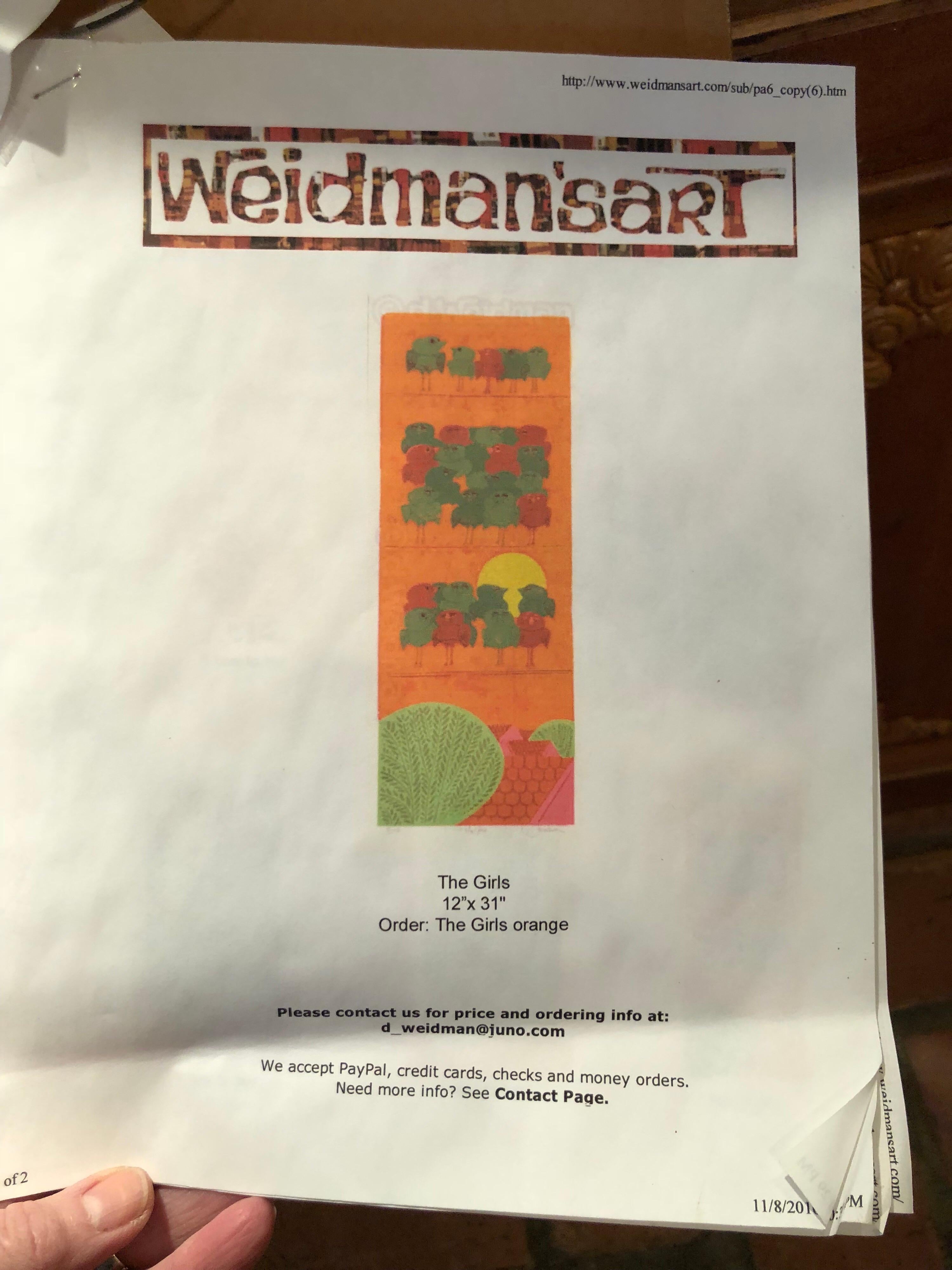 Mid-Century Signed Silkscreen by David Weidman 11